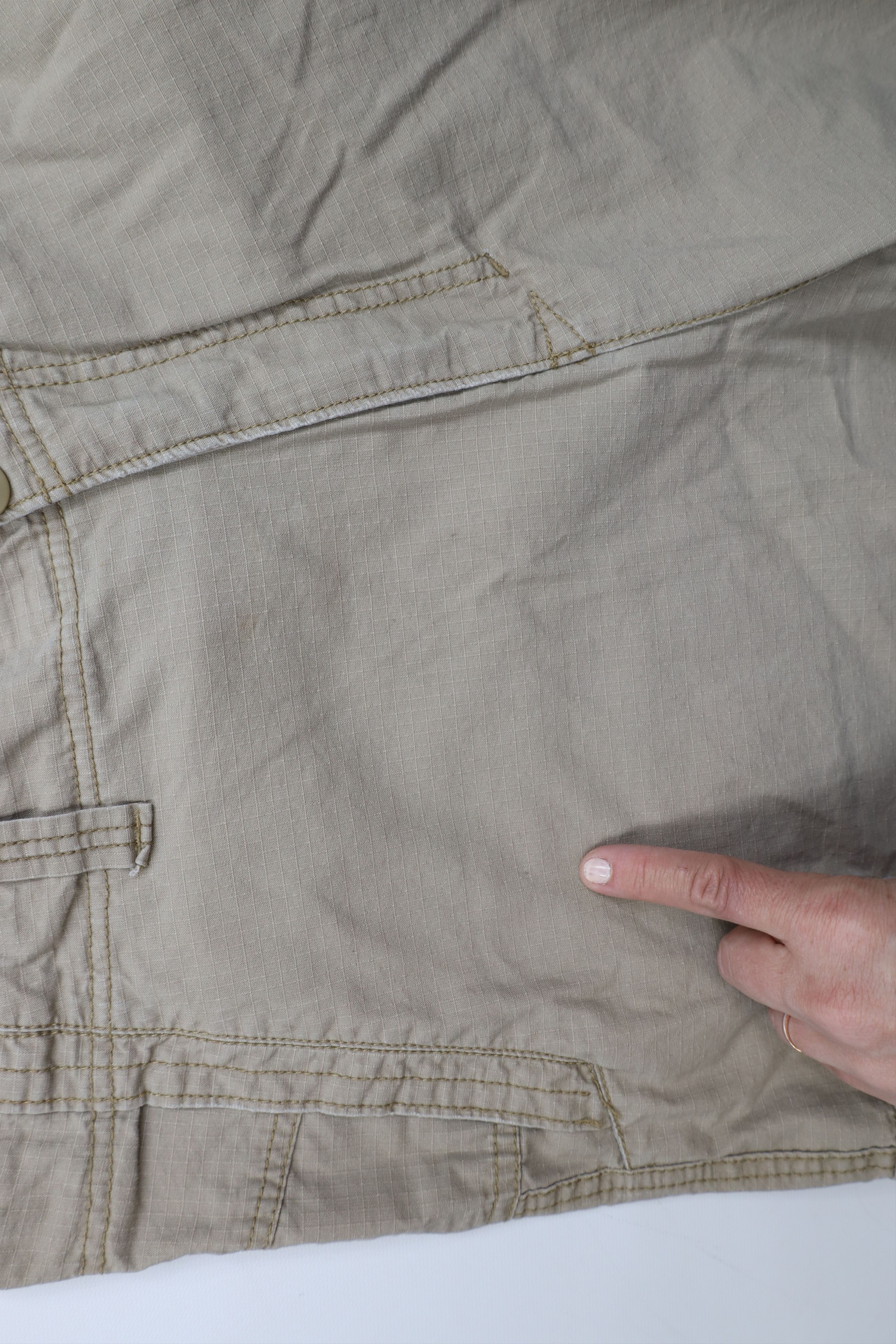 Ocean Pacific × Vintage Vintage 90s Y2K Ocean Pacific OP Ripstop Cargo Shorts Beige Size US 40 / EU 56 - 7 Thumbnail