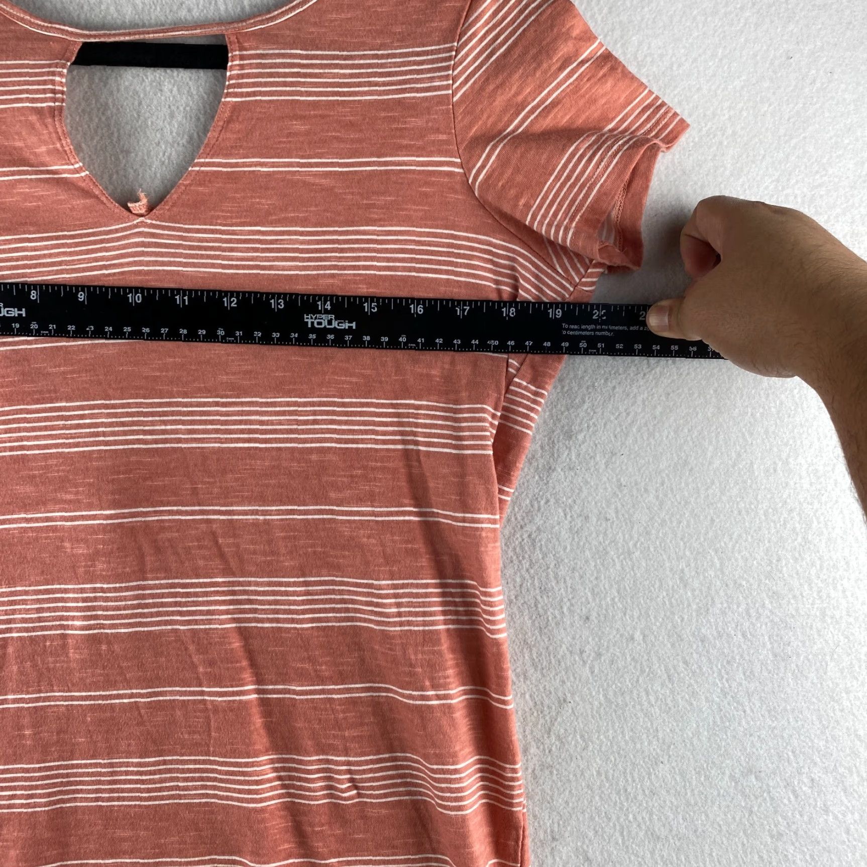 Billabong Billabong Shirt Womens M Pink Striped Cap Sleeve Open Back Soft Knit Casual Blouse Size M / US 6-8 / IT 42-44 - 5 Thumbnail