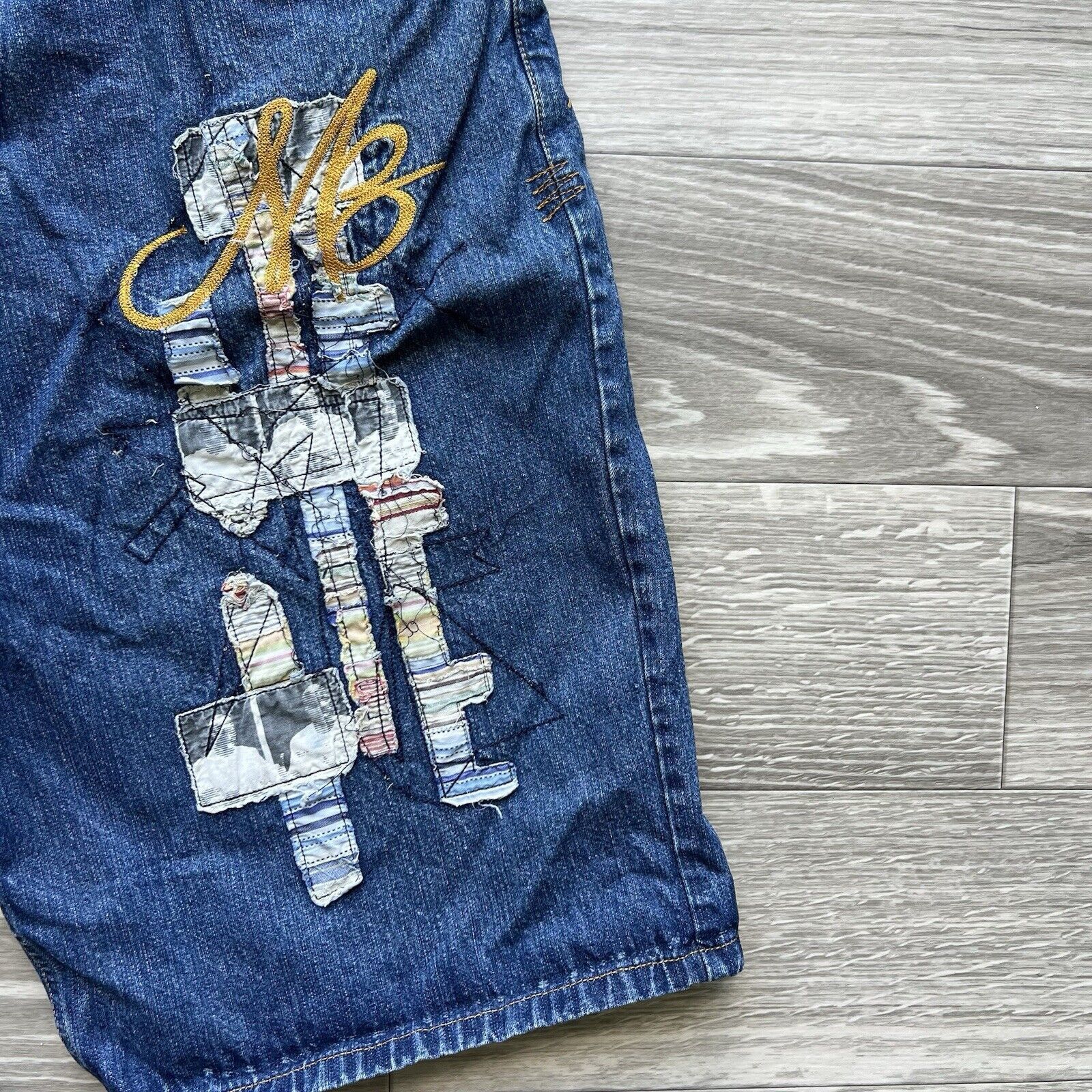 Makaveli Vintage Makaveli Denim Jorts Y2K Baggy Embroidered Skate Size US 35 - 5 Thumbnail
