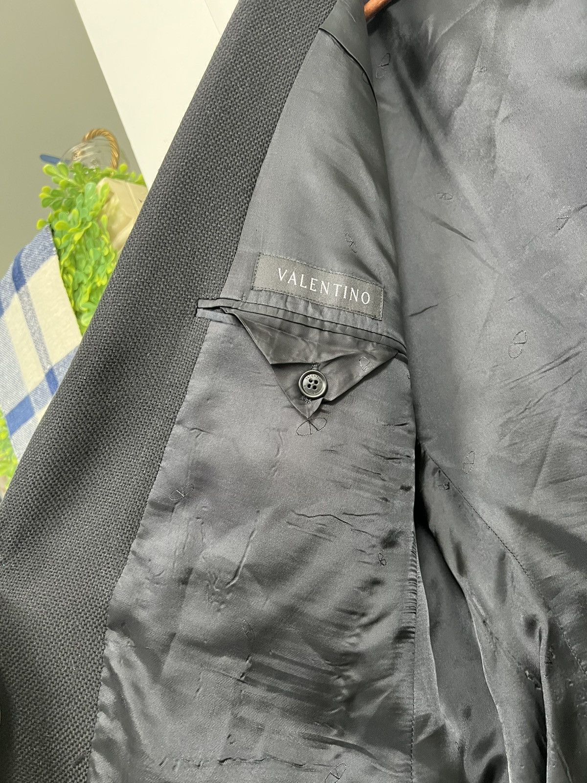 Valentino Woven Black Valentino Blazer Size 42R - 6 Thumbnail
