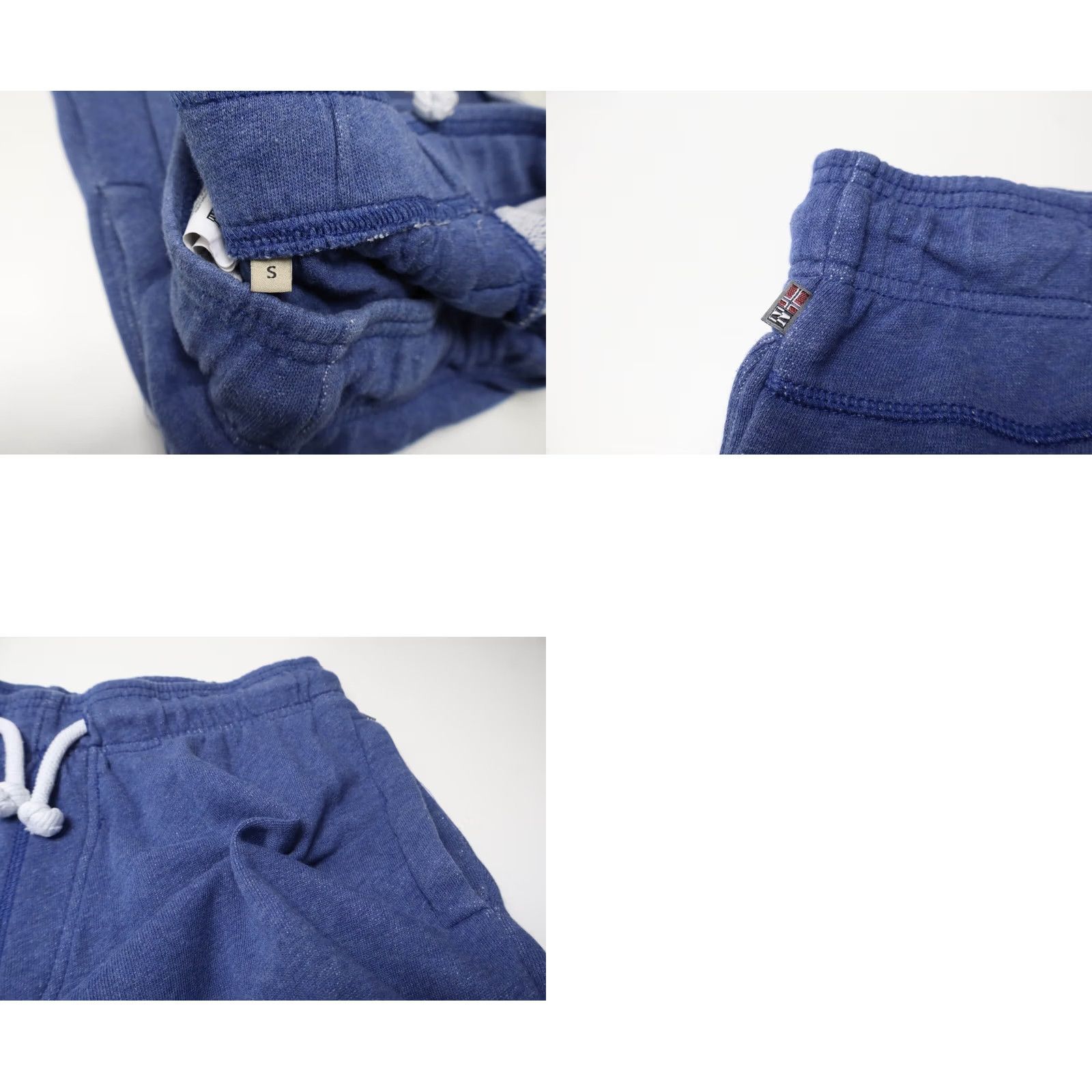 Napapijri NAPAPIJRI Sweat Shorts Men's SMALL Blue Casual Elastic Waist Drawstring Logo Size US 29 - 8 Thumbnail