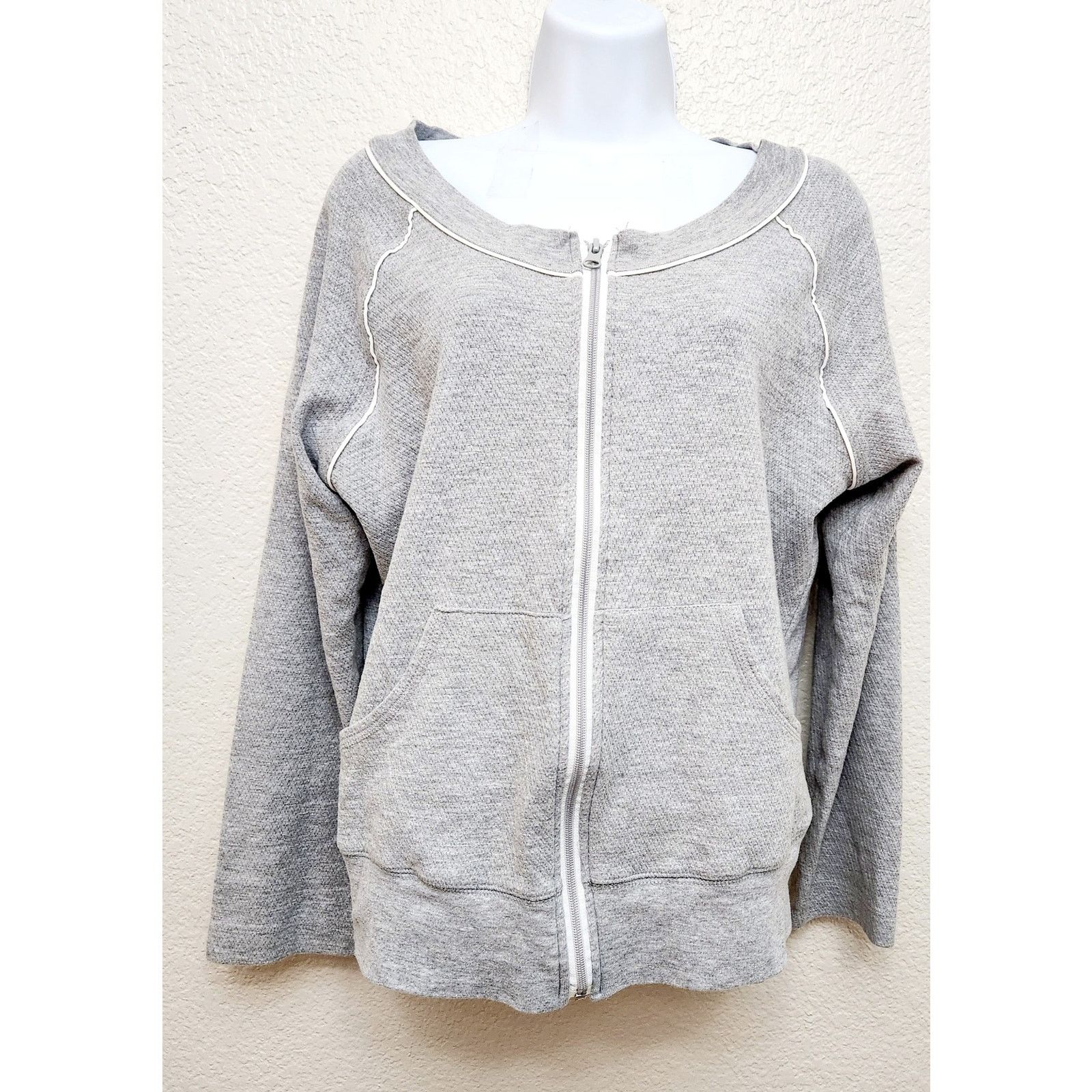 Other L.A. Movers Gray Full Zip Contrasting Trim Sweatshirt Medium Size M / US 6-8 / IT 42-44 - 1 Thumbnail