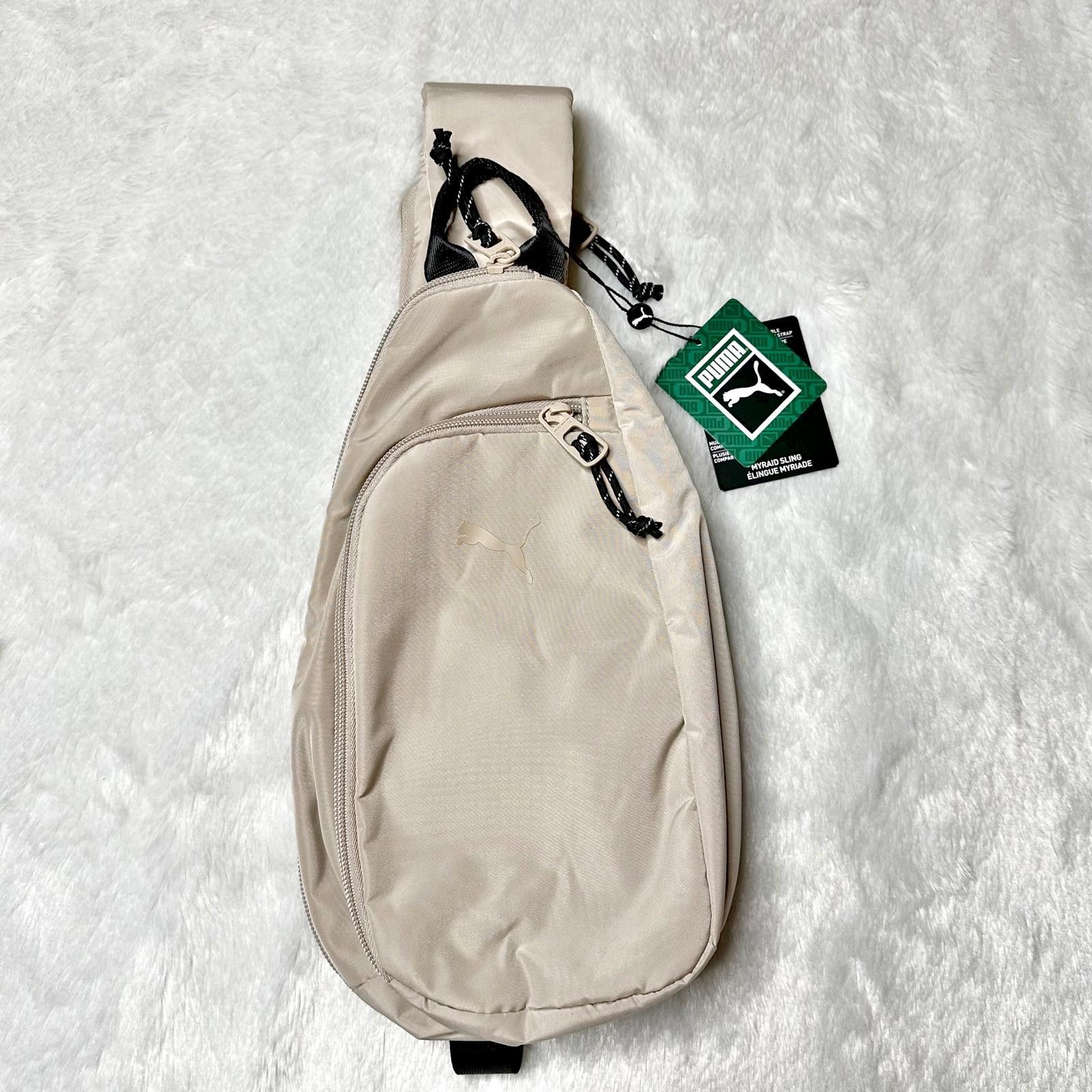 Puma NWT PUMA Unisex Light Beige Myriad Sling Crossbody Bag OS Size ONE SIZE - 1 Thumbnail