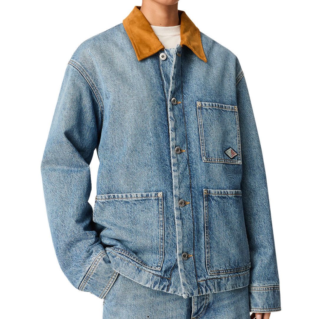 BOTTEGA VENETA $2900 Mid Blue Vintage Indigo Denim Jacket Ne