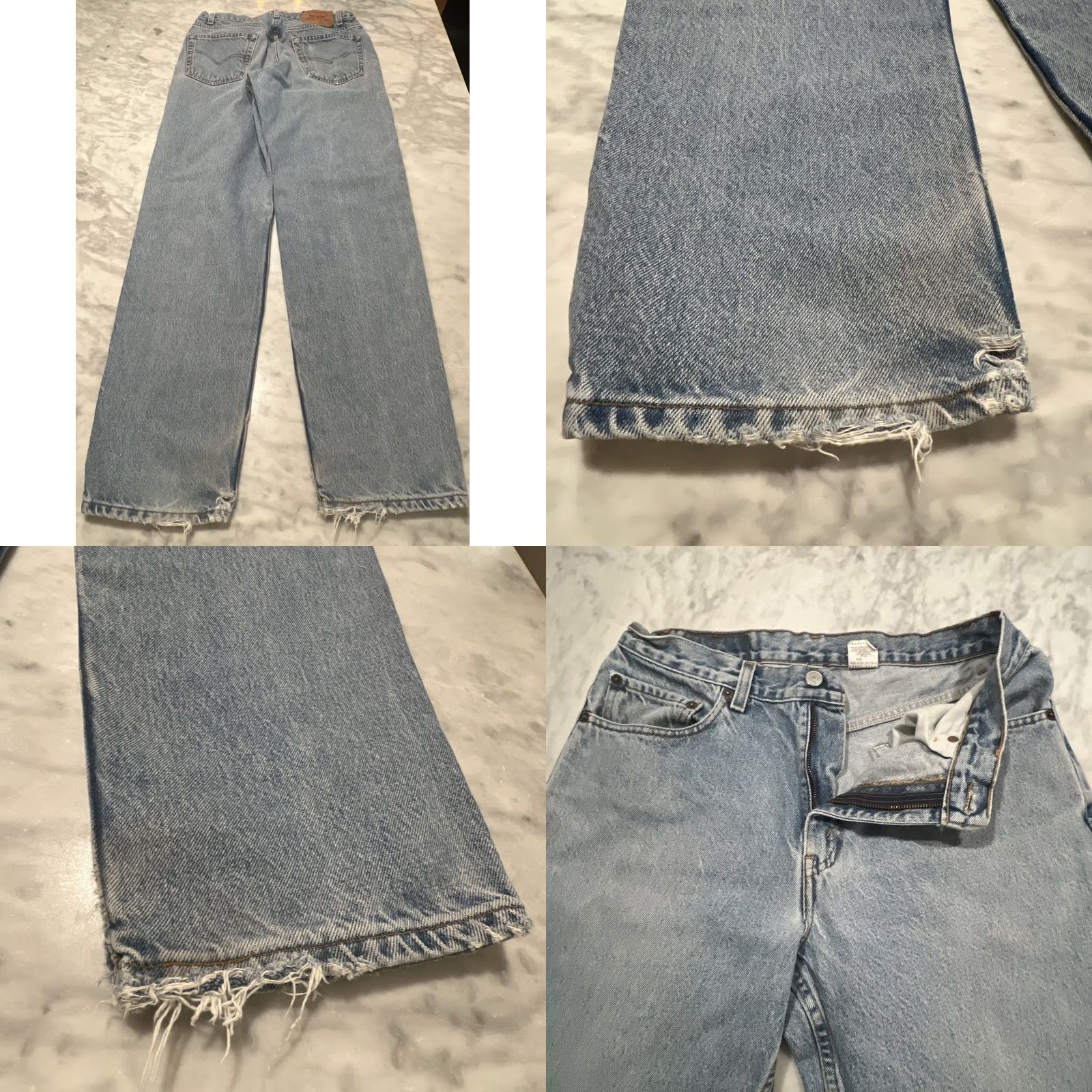 Levi's VINTAGE Levis 468 Jeans Mens 34x34 Relaxed Straight Leg Blue Cotton Mexico 5-Pocket Denim 90s USA Rock Mens Size US 34 / EU 50 - 8 Thumbnail