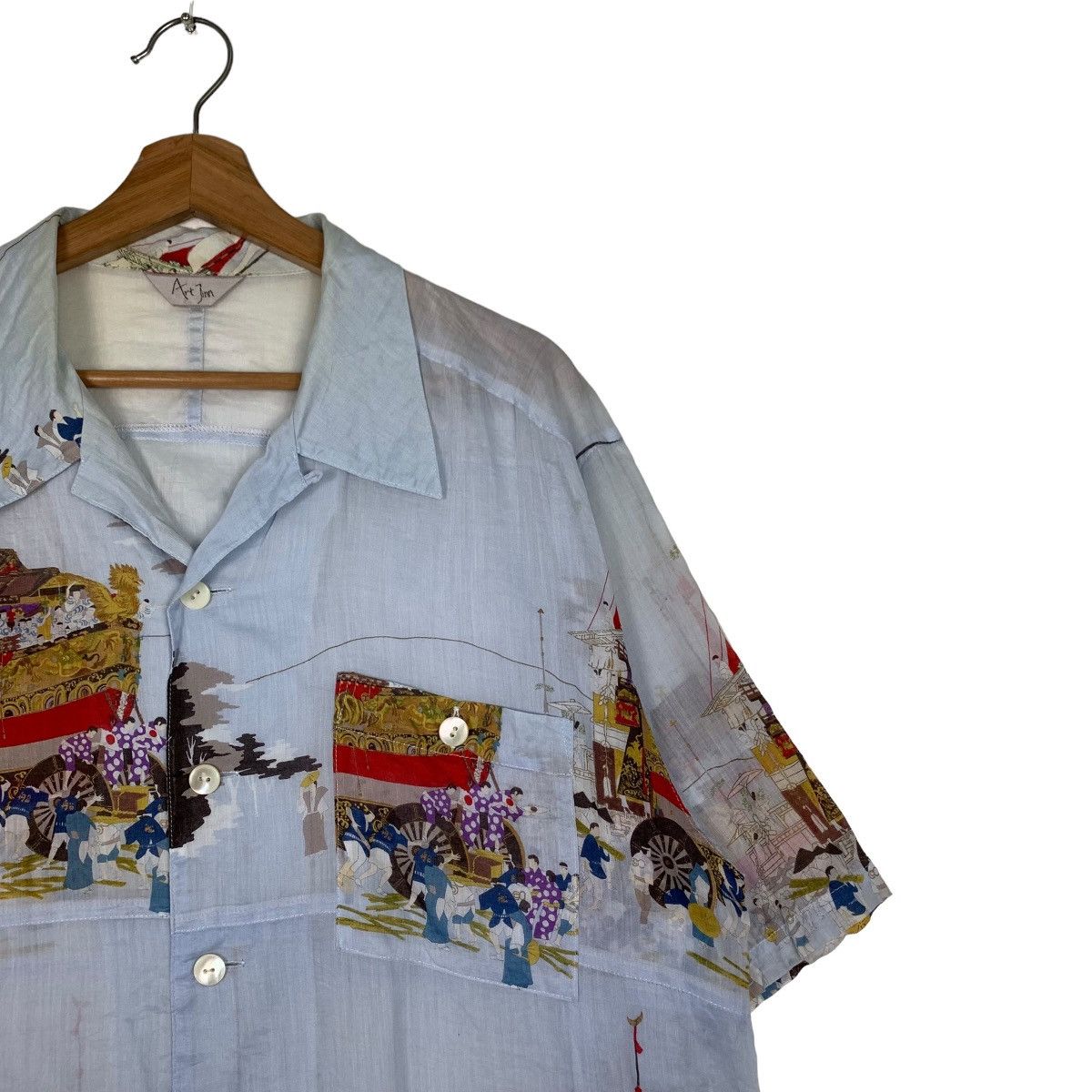 Vintage ART JINN Cotton Shirt #0162-C8 Size US L / EU 52-54 / 3 - 6 Thumbnail
