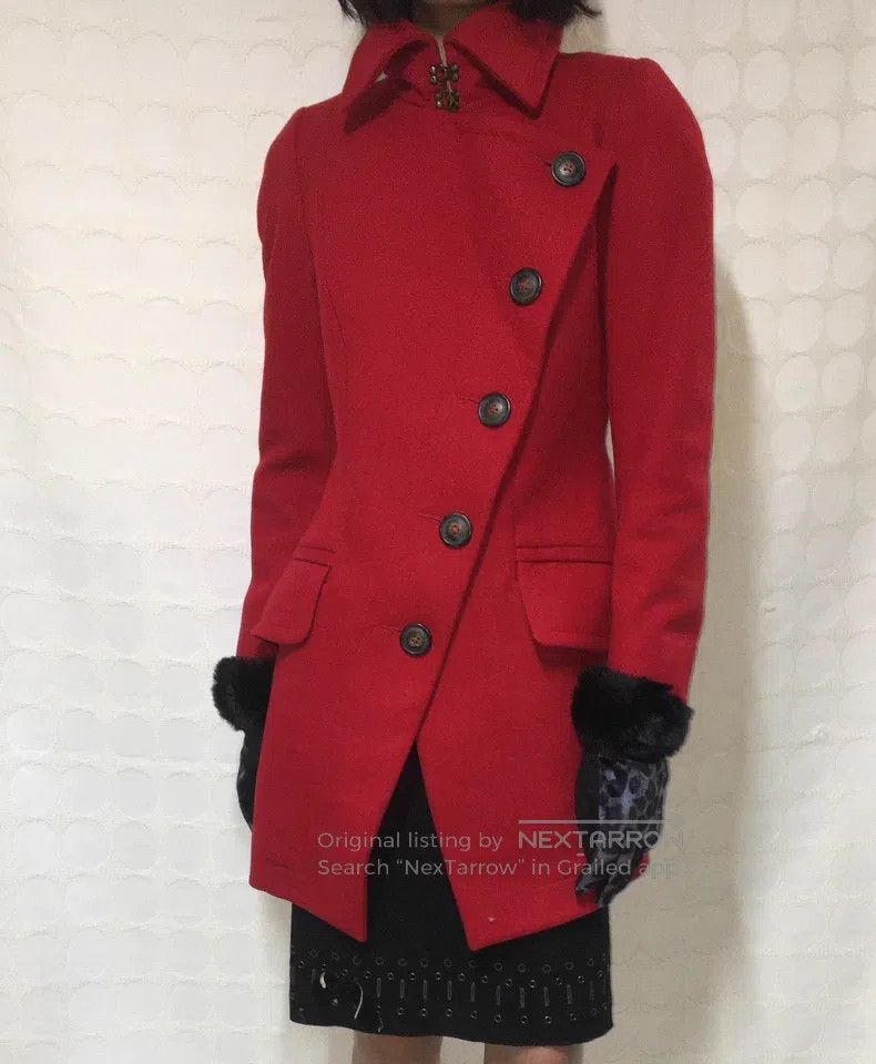 Vivienne Westwood Vivienne Westwood Red wool high collar coat Size XS / US 0-2 / IT 36-38 - 2 Thumbnail