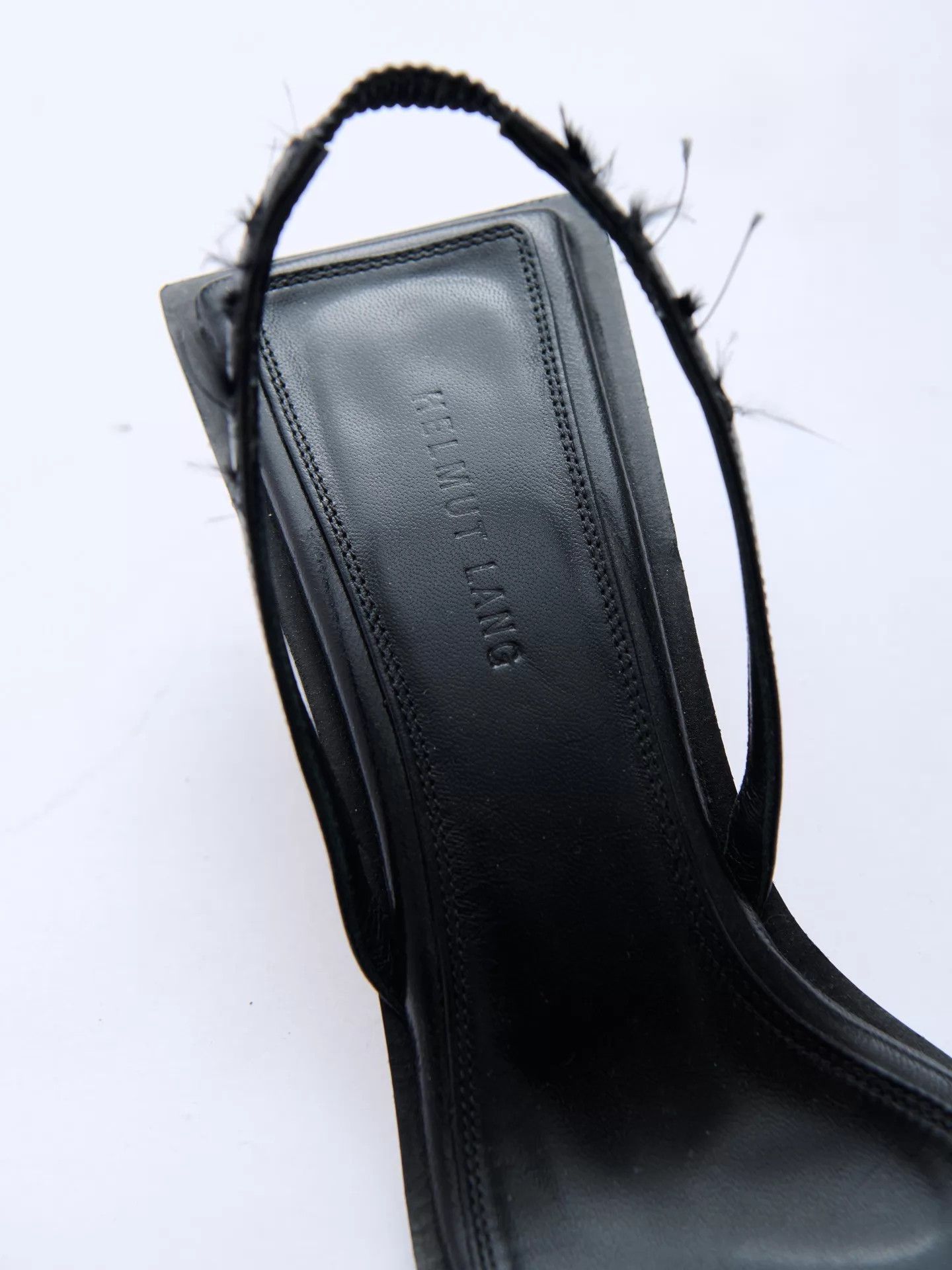 Helmut Lang Helmut Lang Black Square Toe Block Heel Sandal 37 Size US 6.5 / IT 36.5 - 5 Thumbnail