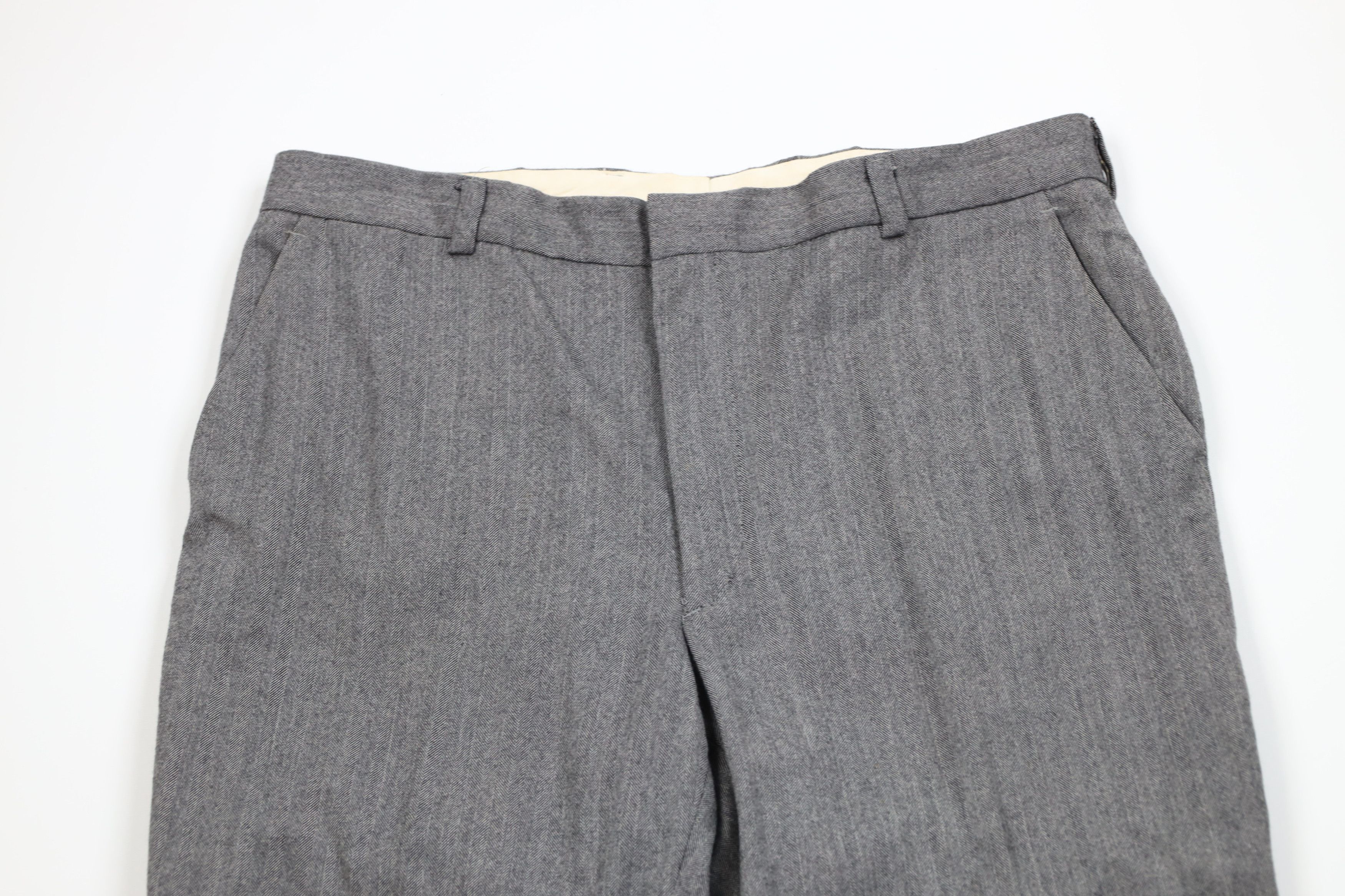 Vintage Vintage 60s 70s Streetwear Wool Wide Leg Chino Pants USA Size US 36 / EU 52 - 2 Thumbnail