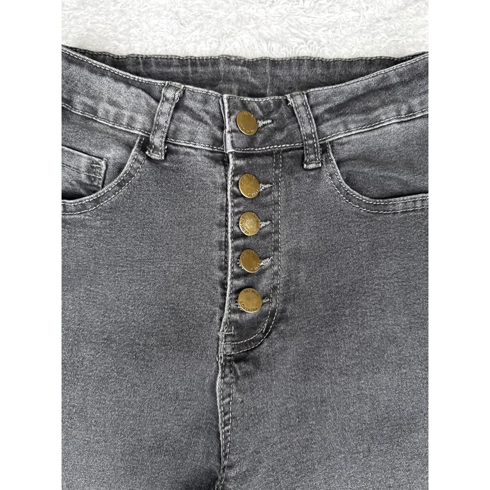 AG Jeans Womens Jeans Flare Charcoal Denim 22 Mid Rise Button Fly Stretch 22x27 Size 40" / US 18 - 6 Thumbnail