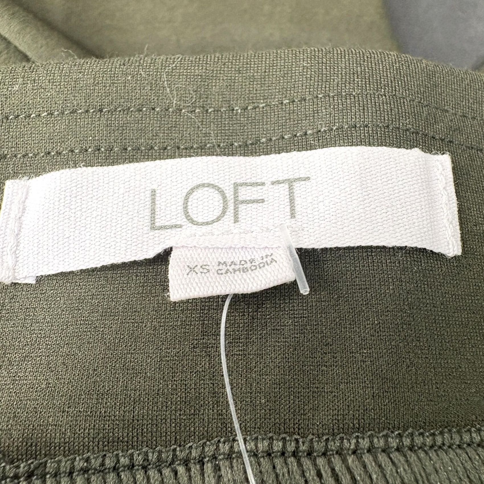 Loft LOFT Dress Pants Womens XS Green Ponte Straight Leg Pull On Stretch Career NWT Size 26" / US 2 / IT 38 - 3 Thumbnail