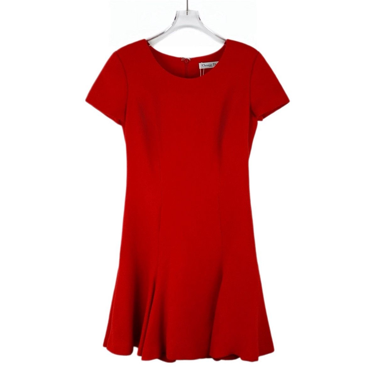 Dior Dior Red Wool Crew Neck Short Sleeve Dress K26WX Size M / US 6-8 / IT 42-44 - 1 Thumbnail