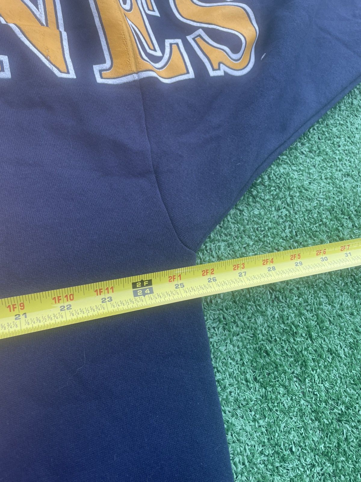 Logo 7 Michigan Wolverines Deadstock Logo 7 90s Spellout Crew Neck Size US XXL / EU 58 / 5 - 4 Thumbnail