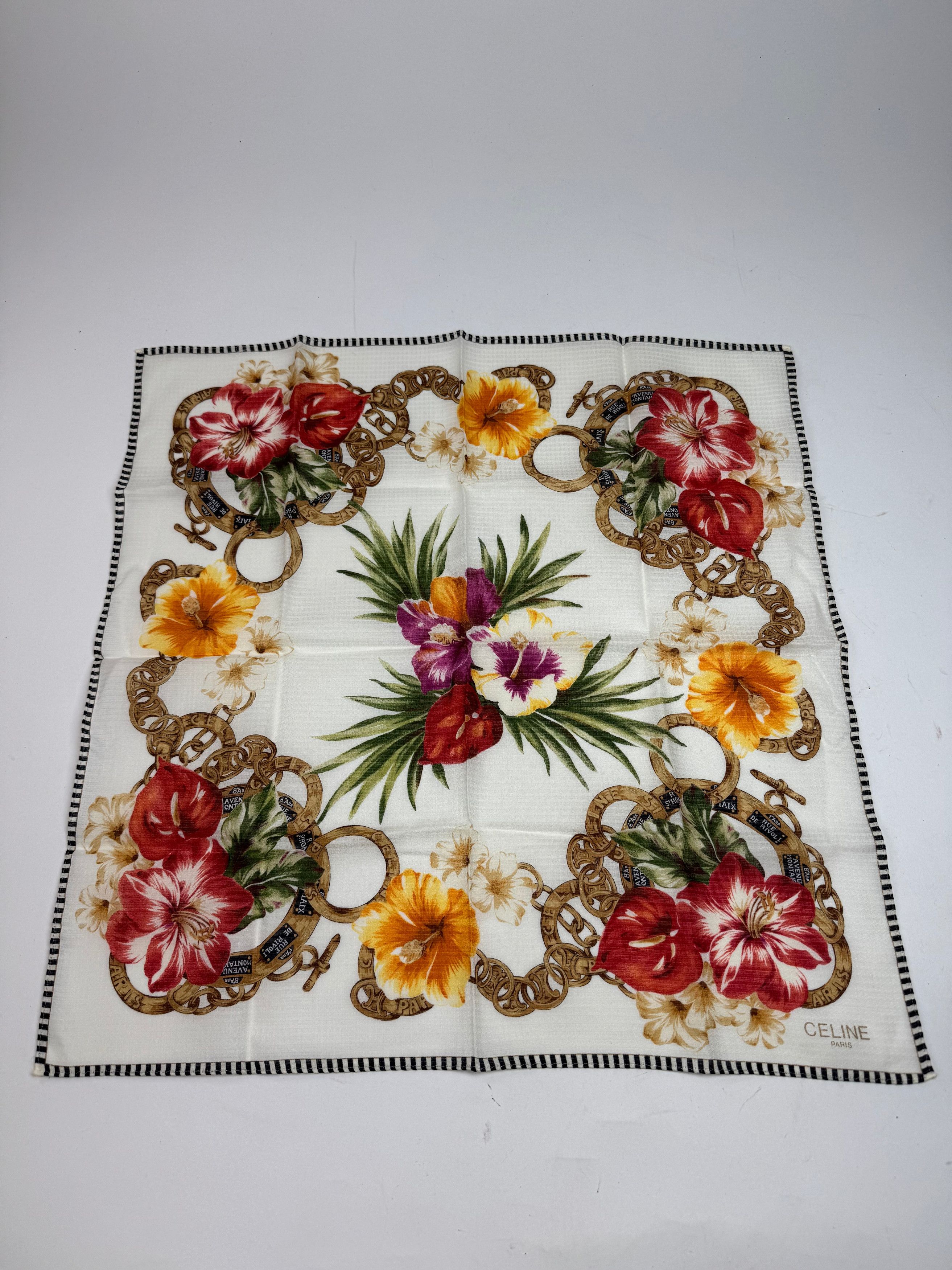 Celine Vintage Floral Scarf Size ONE SIZE - 1 Thumbnail