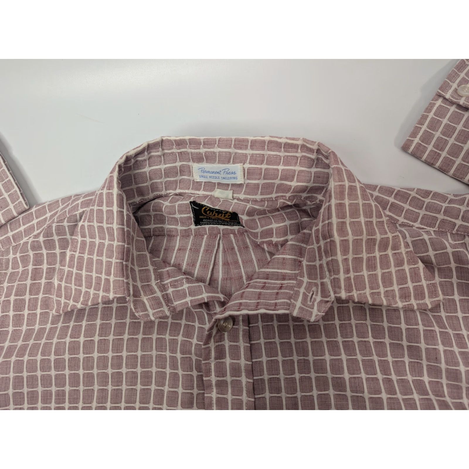 Vintage CARAT Men's Checkered Long Sleeve Button Shirt Permanent Press Size 15-33 Size US M / EU 48-50 / 2 - 6 Thumbnail