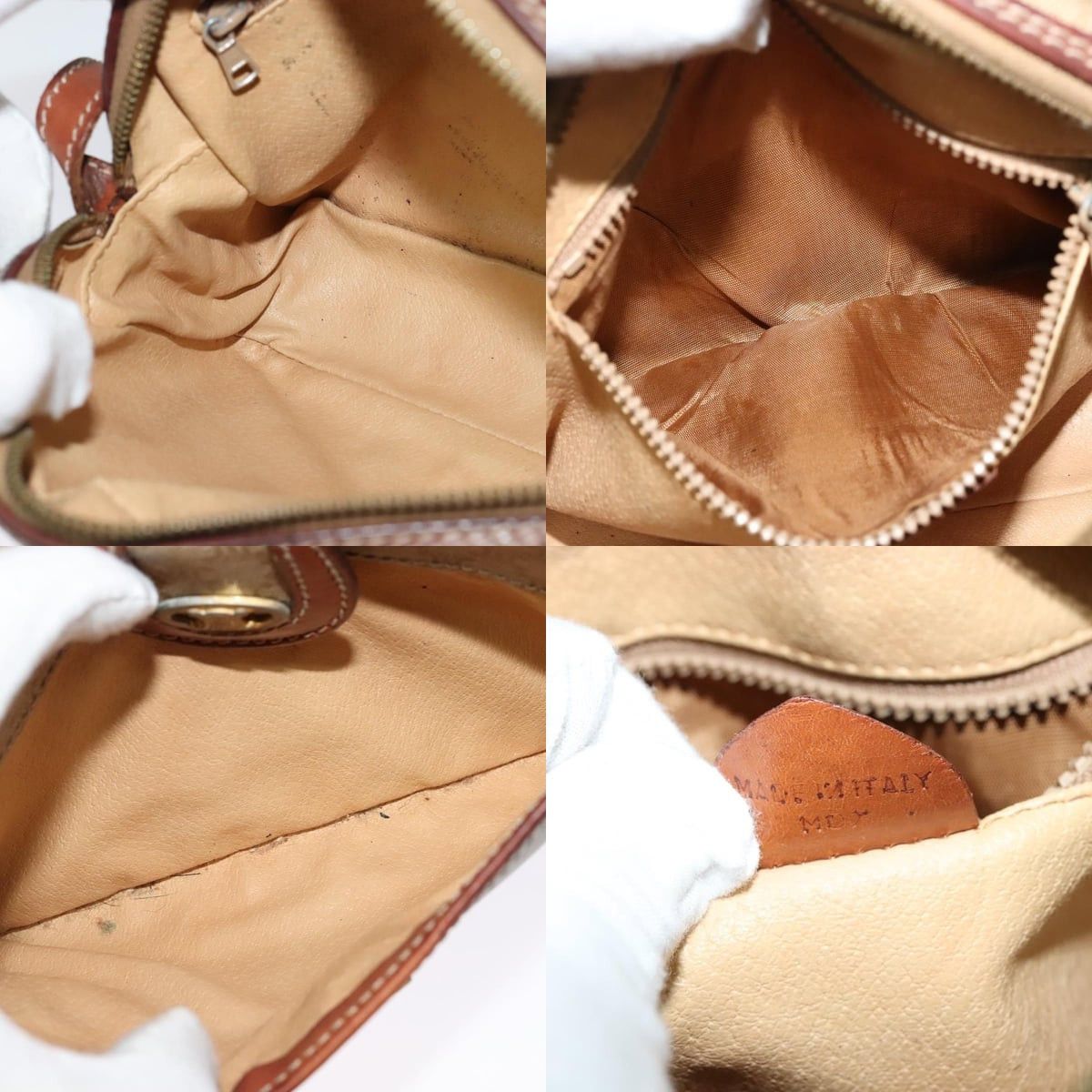 Celine CELINE Macadam Canvas Shoulder Bag Beige Size ONE SIZE - 12 Thumbnail
