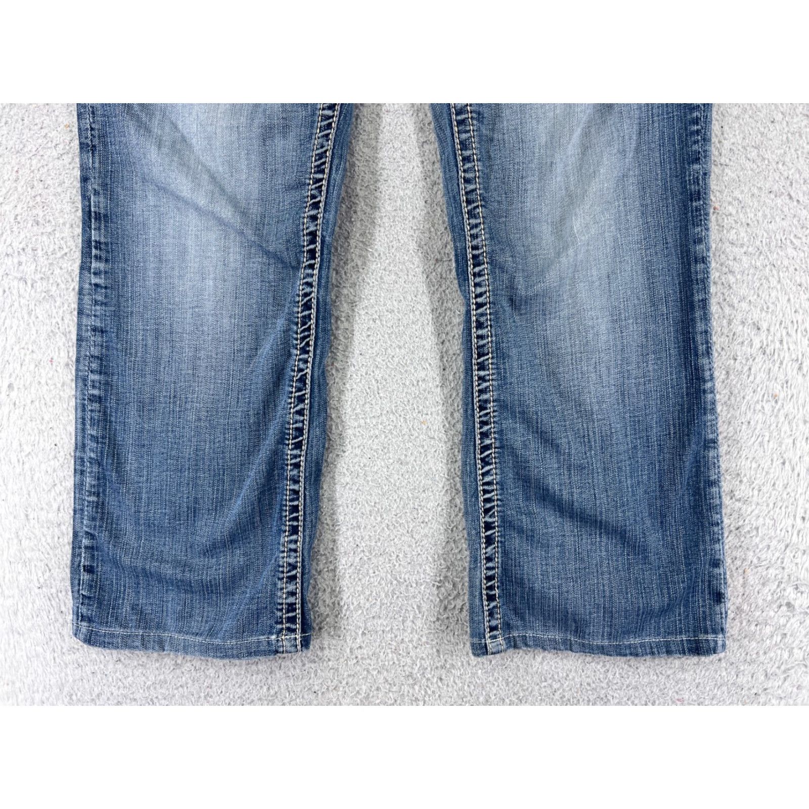 Grace in LA Grace In LA Jeans Womens 29 Blue Denim Wide-Leg Low Rise Embroidered 29x26 Size 29" - 2 Thumbnail