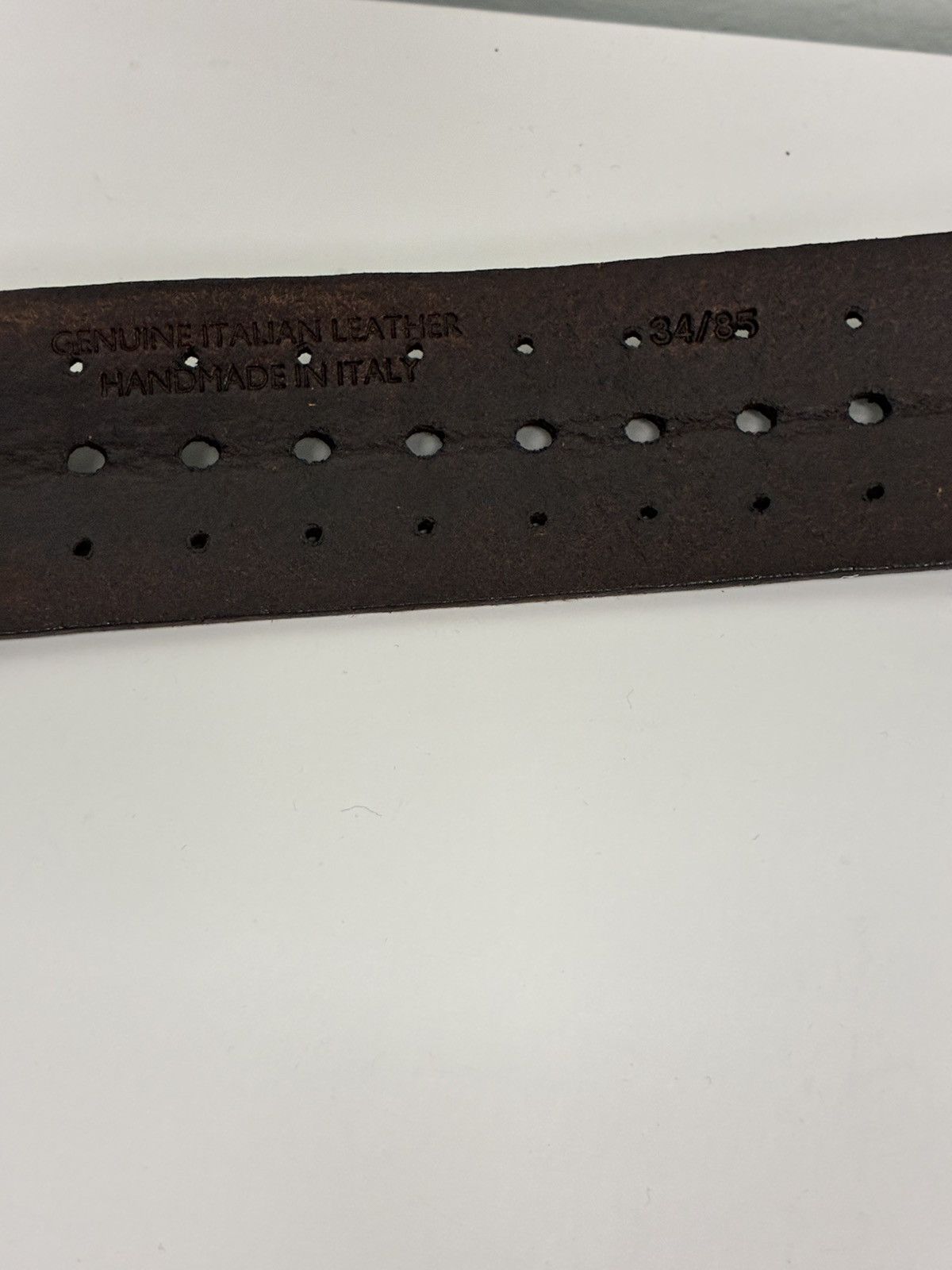 John Varvatos Brown Leather Belt Size 34 Size 34 - 7 Thumbnail