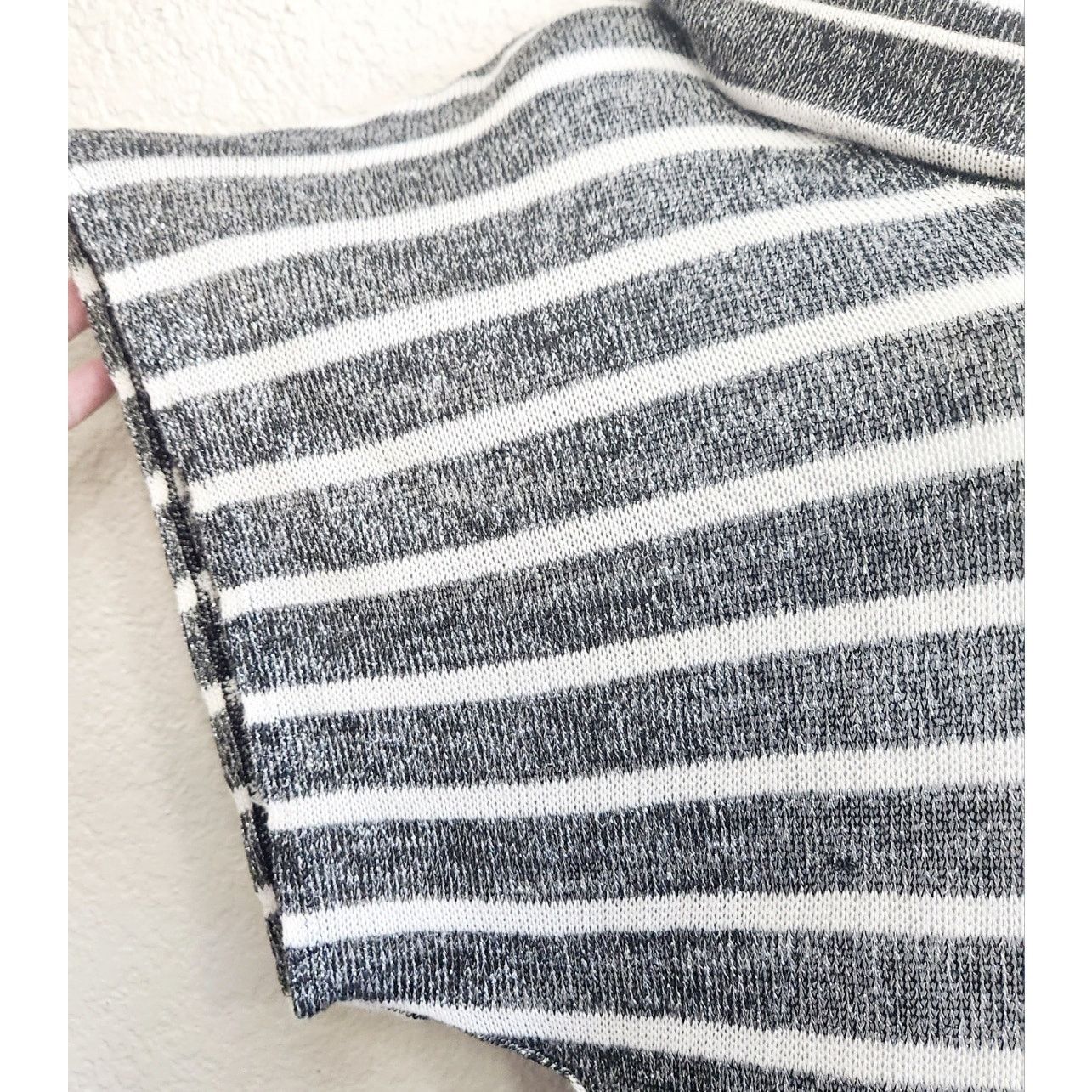 Other Papaya Gray Metallic Striped Cowl Neck Sweater Top Large Size L / US 10 / IT 46 - 2 Thumbnail