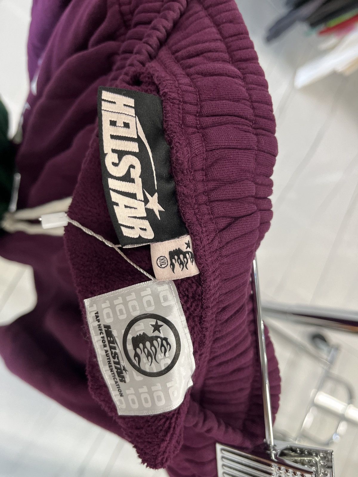 HELLSTAR Flame Shorts Burgundy/White Size US 40 / EU 56 - 3 Thumbnail