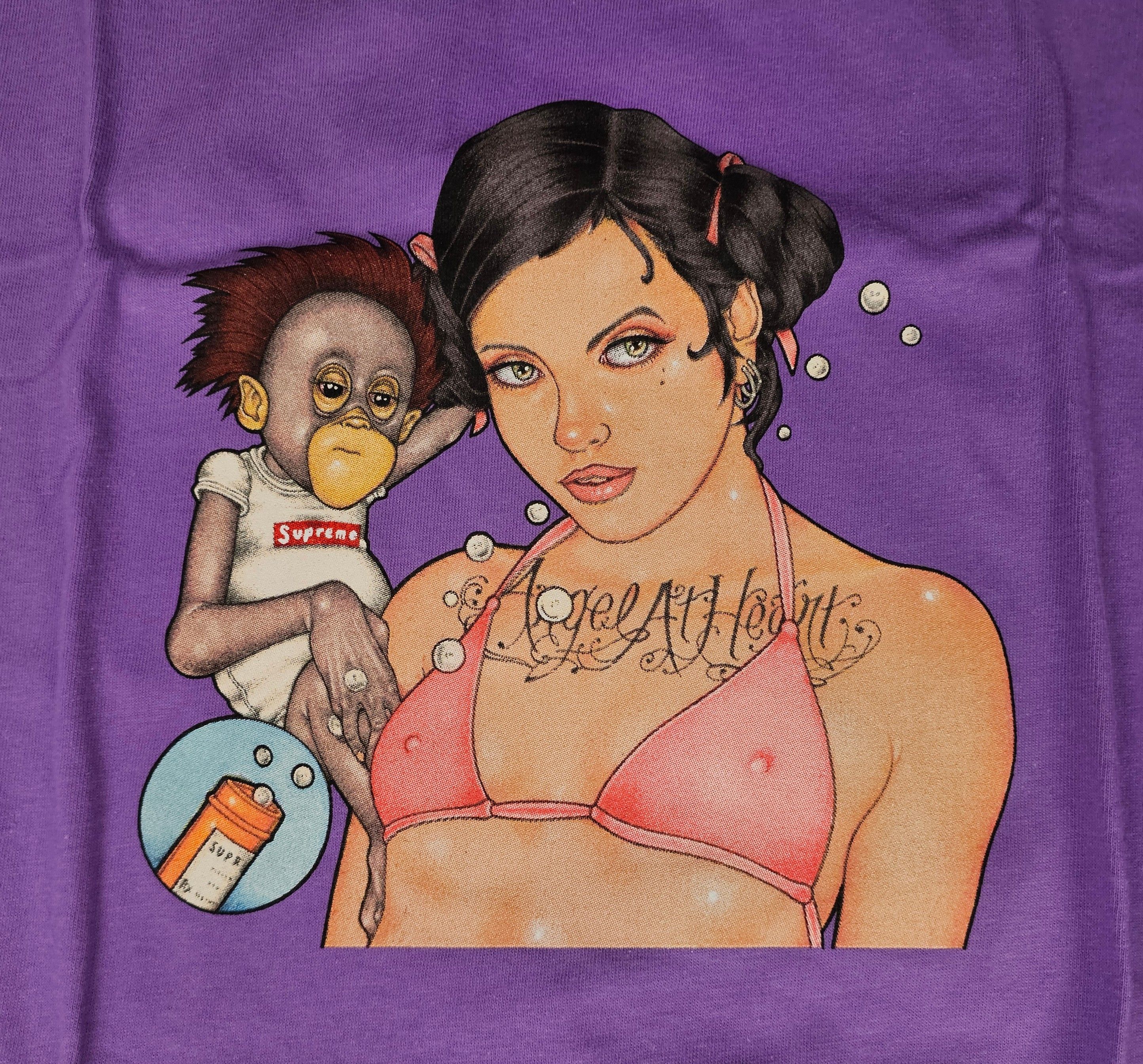 Supreme Supreme Angel Tee FW25 Purple Men's Size XXL BRAND NEW Size US XXL / EU 58 / 5 - 4 Thumbnail