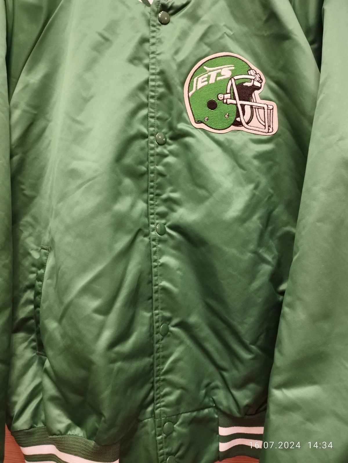 Chalk Line × Vintage Vintage New York Jets Chalk Line Jacket Satin Snap Button Size US XXL / EU 58 / 5 - 10 Thumbnail