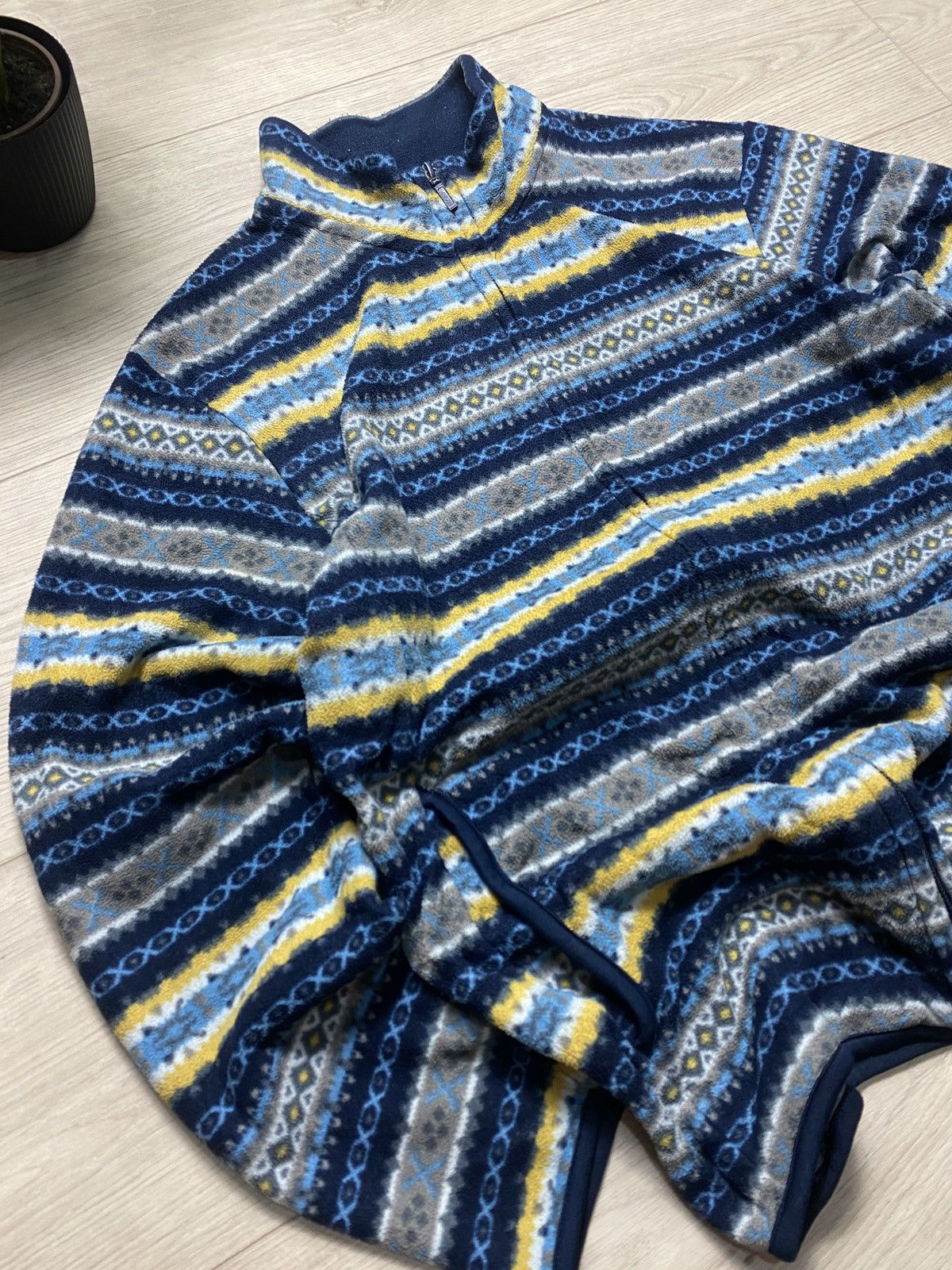 Engineered Garments × Japanese Brand × Uniqlo Vintage Uniqlo Aztec Engineered Garments Fleece Zip Sherpa Size US M / EU 48-50 / 2 - 3 Thumbnail