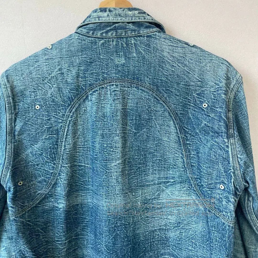 RRL Ralph Lauren RRL 2006 Heavy Distressed Denim Shirt. Size US XS / EU 42 / 0 - 6 Thumbnail