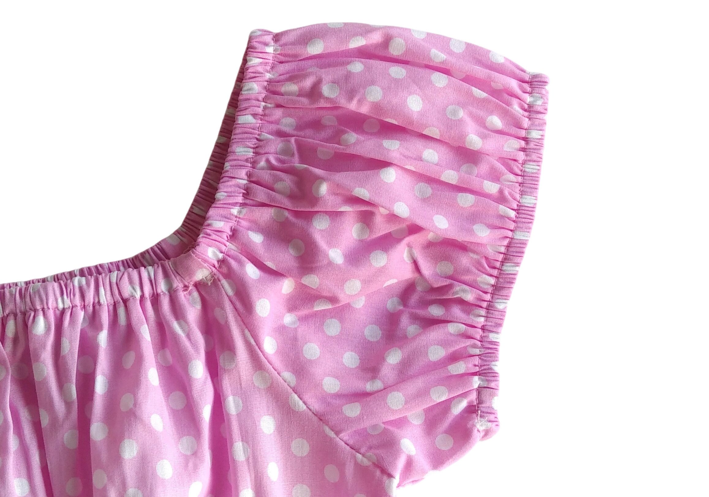 Other Vintage Polka Dots Blouses Cotton Tops Women (pink white) Size XL / US 12-14 / IT 48-50 - 5 Thumbnail