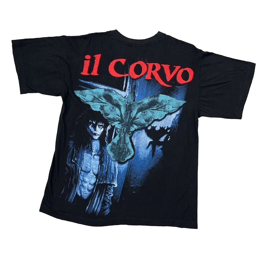 Vintage The Crow 90s Vintage Movie Italian Bootleg Promo Rare Tee Size US L / EU 52-54 / 3 - 2 Thumbnail
