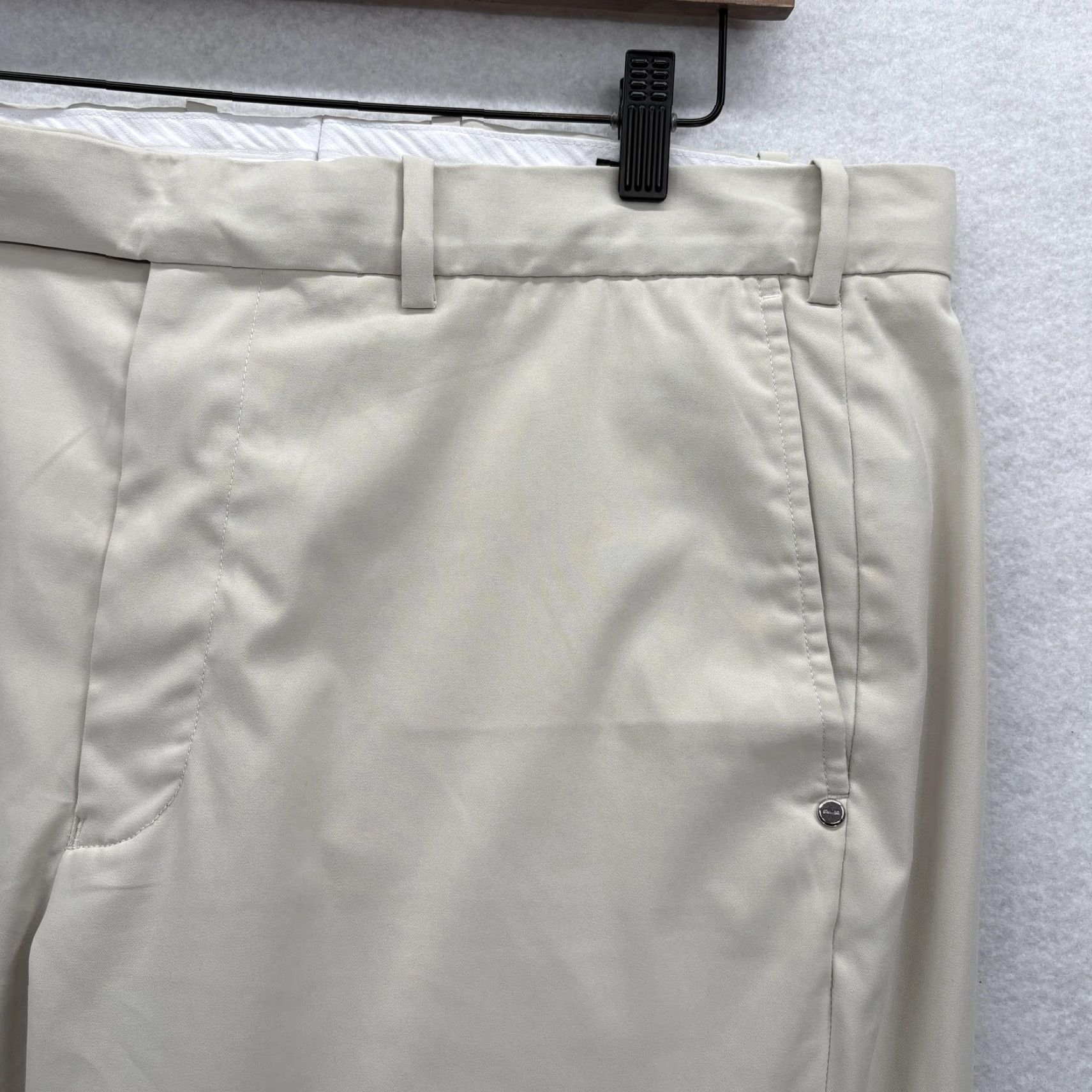 RLX Ralph Lauren RLX Ralph Lauren Pants Mens 38x30 Beige Golf Flat Front Performance Stretch Chino Straight Leg Flat Front Pocket Logo Zn Pockets Adult Mens Size US 38 / EU 54 - 4 Thumbnail