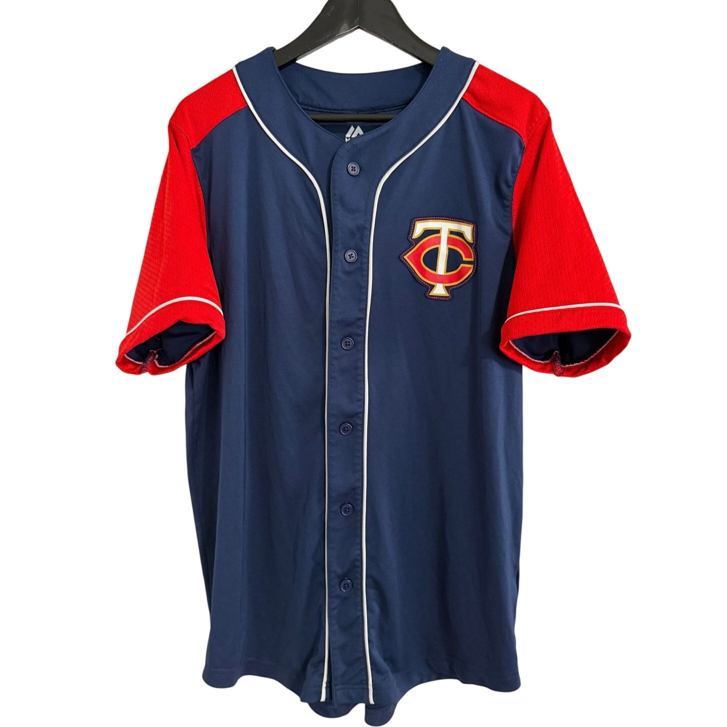 MLB Minnesota Twins Blue Majestic Baseball Jersey Men's Size L Size US L / EU 52-54 / 3 - 1 Thumbnail