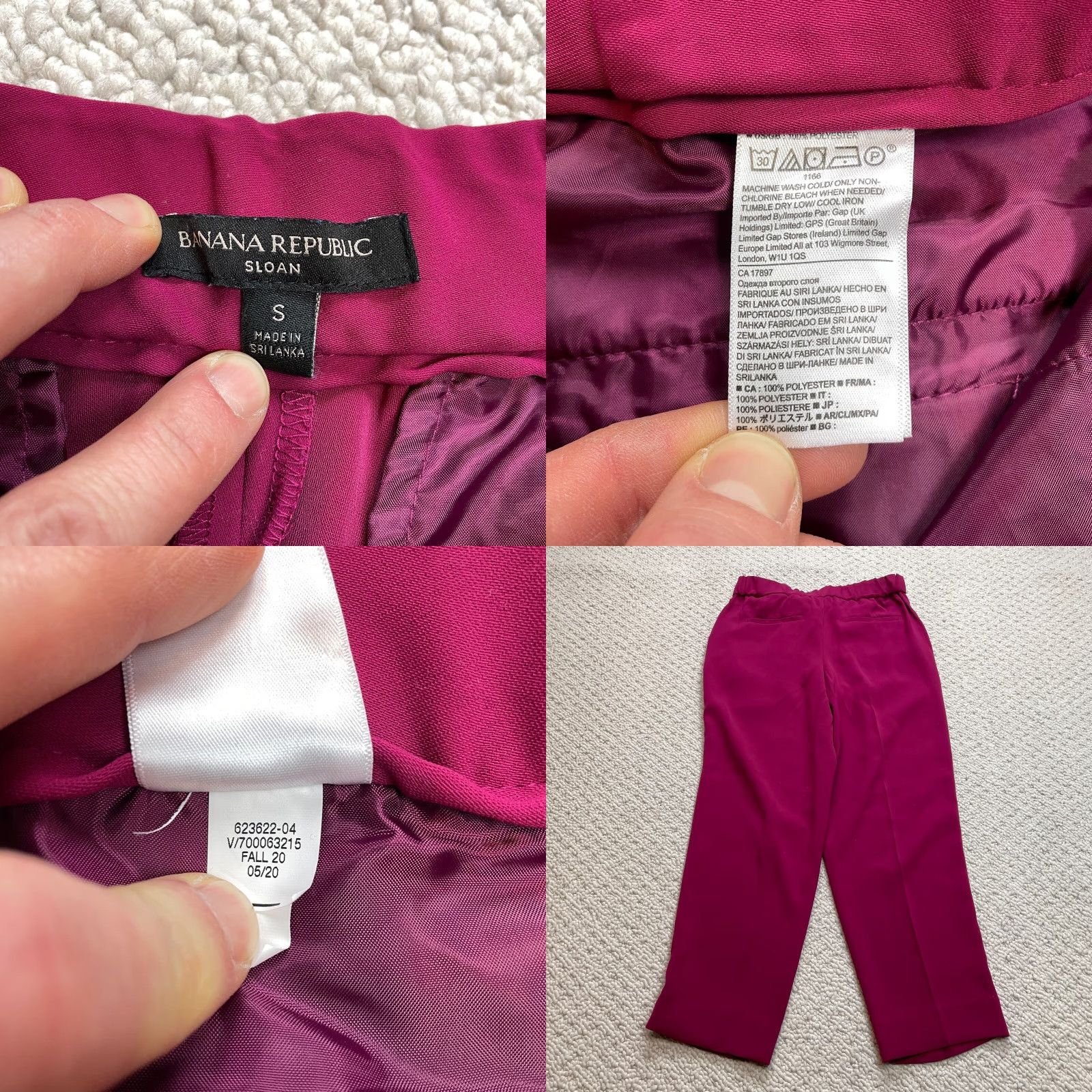 Banana Republic Banana Republic Sloan Pants Womens Small Pink Magenta Pockets Stretch 29x27 Size 28" / US 6 / IT 42 - 8 Thumbnail