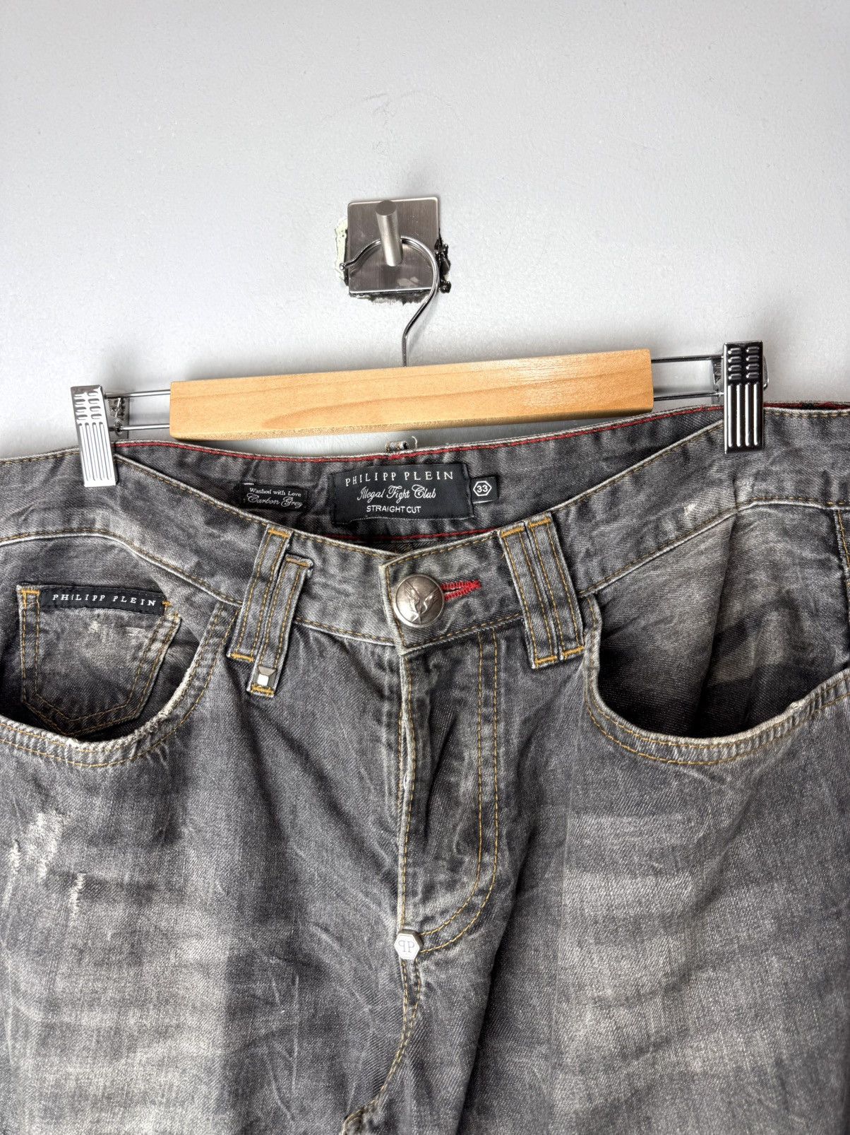 Philipp Plein Vintage Philipp Plein Metal Skul Denim Pants If Six Was Nine Size US 33 - 11 Thumbnail