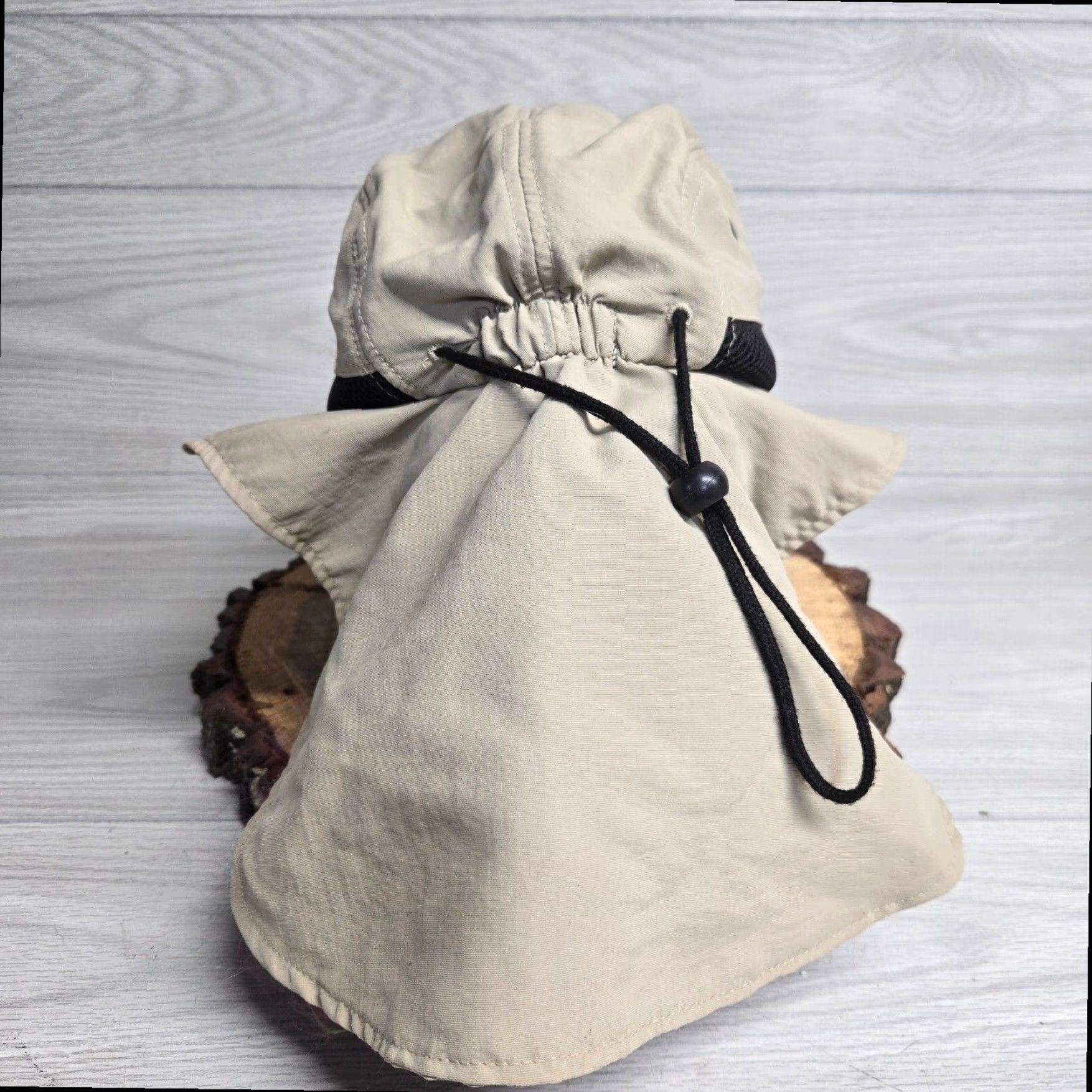 CO Hatco Men's Adjustable Baseball Cap with Neck Flap Khaki Beige Size ONE SIZE - 3 Thumbnail