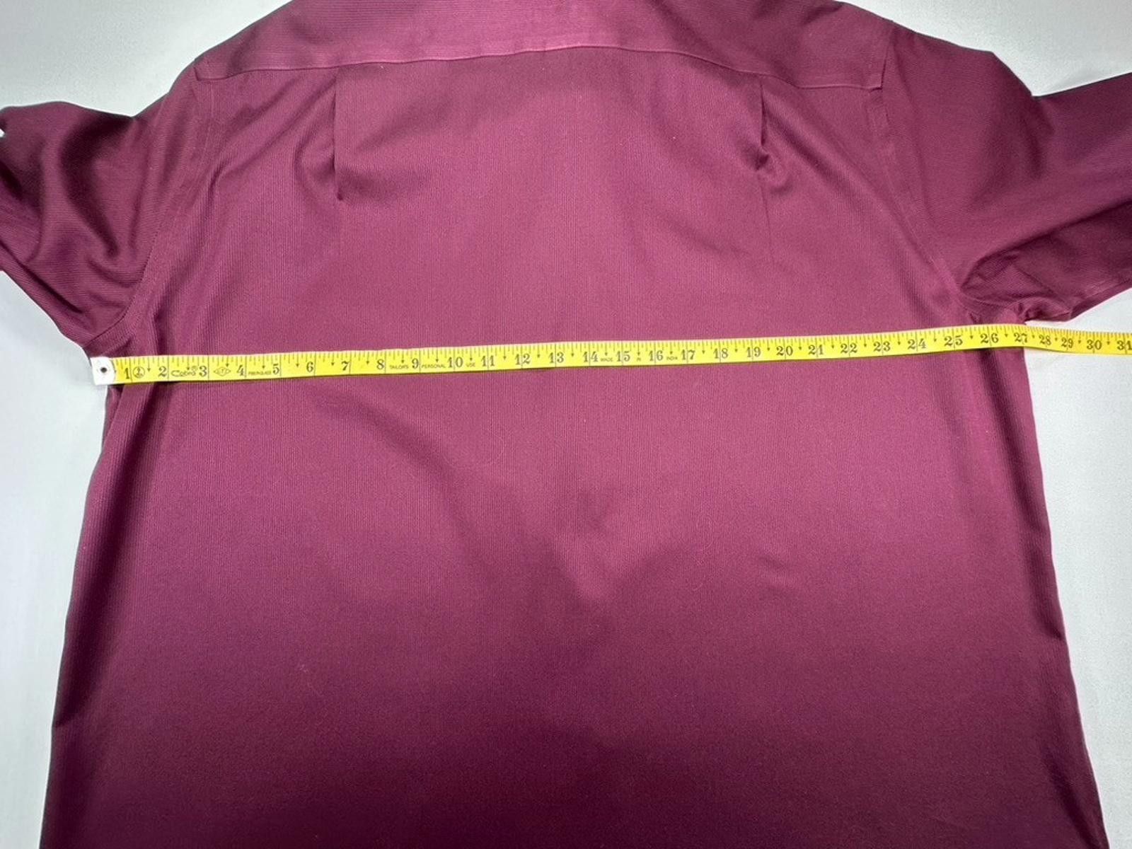 Calvin Klein Calvin Klein CK Slim Fit Non-Iron Button Down Red Men's M Size 38R - 7 Thumbnail
