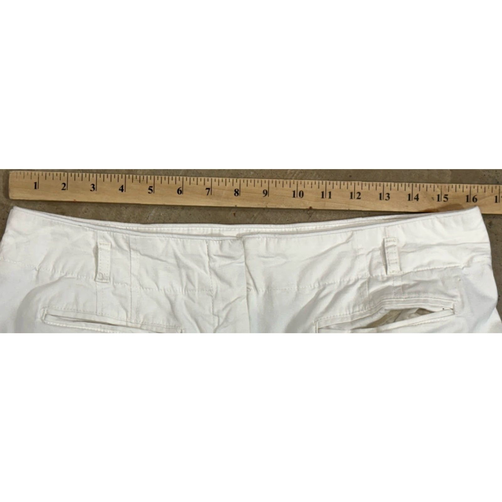 Vintage MAEVE Anthropologie Wide Leg Pants 14 Womens White Chino Trousers 32x32 Size 36" / US 14 / IT 50 - 7 Thumbnail