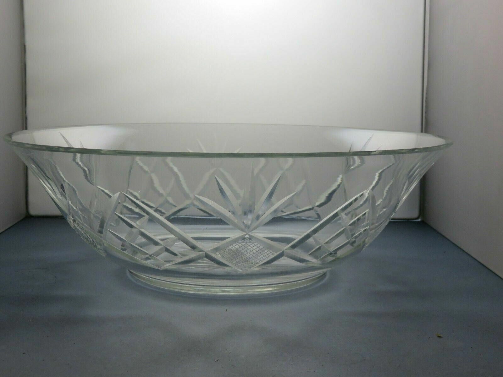 The Unbranded Brand Large Crystal Cut Glass Fruit Salad Serving Bowl 4 3/4" Size ONE SIZE - 4 Thumbnail