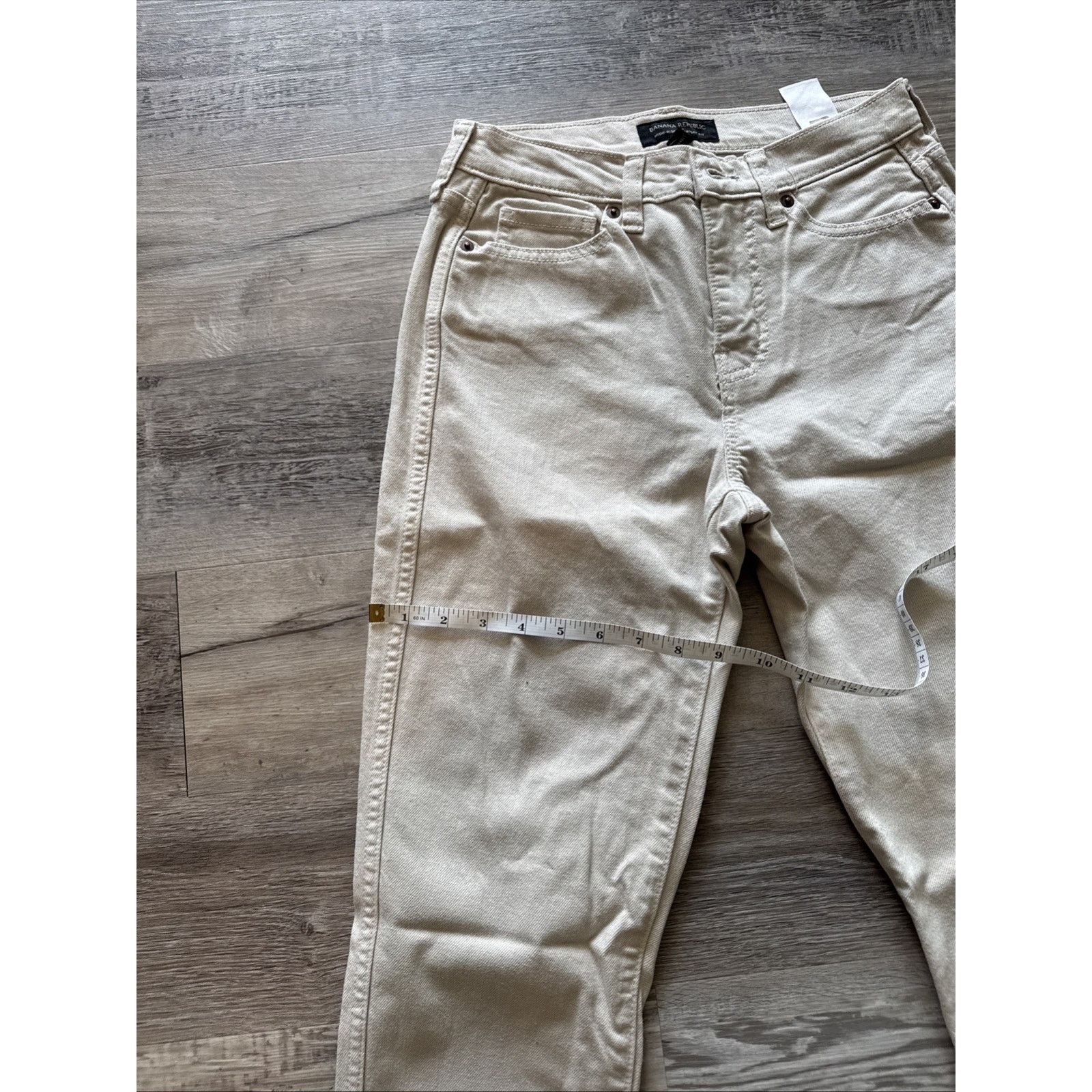 Banana Republic Banana Republic Women 24/00 TALL Beige High Rise Straight Size 24" / US 00 / IT 34 - 6 Thumbnail