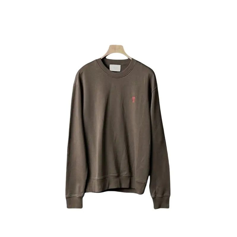 AMI AMI Gray Cotton Printed Long Sleeve Sweatshirt 0089 Size US S / EU 44-46 / 1 - 1 Thumbnail
