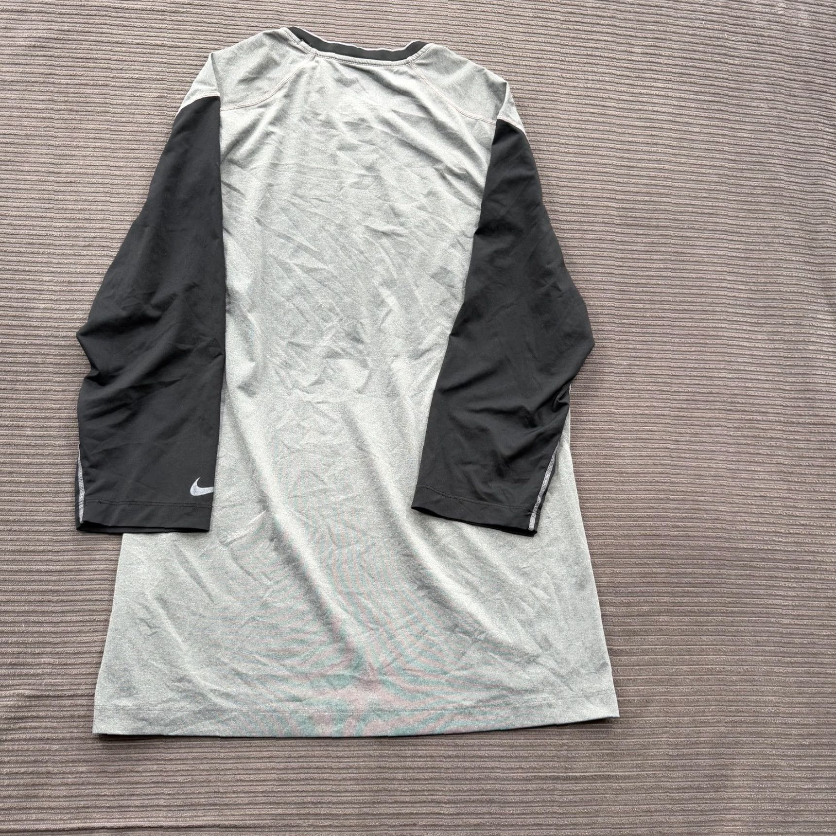 Nike Nike Pro Combat Shirt Mens Medium Gray Black Dri-FIT Long Sleeve Athletic Fitted Size US M / EU 48-50 / 2 - 2 Thumbnail