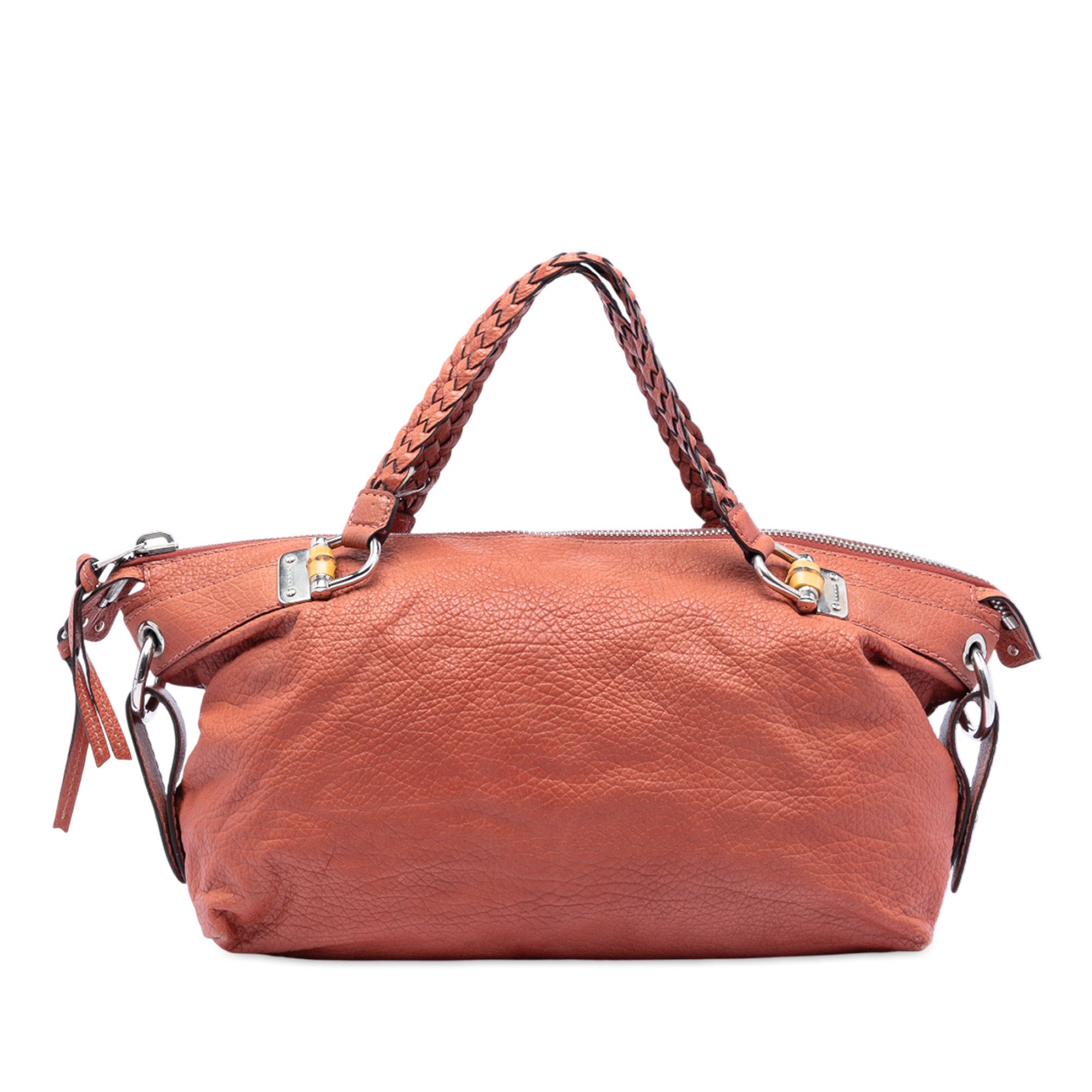 Gucci Gucci Medium Leather Bamboo Bar Tote Size ONE SIZE - 1 Thumbnail