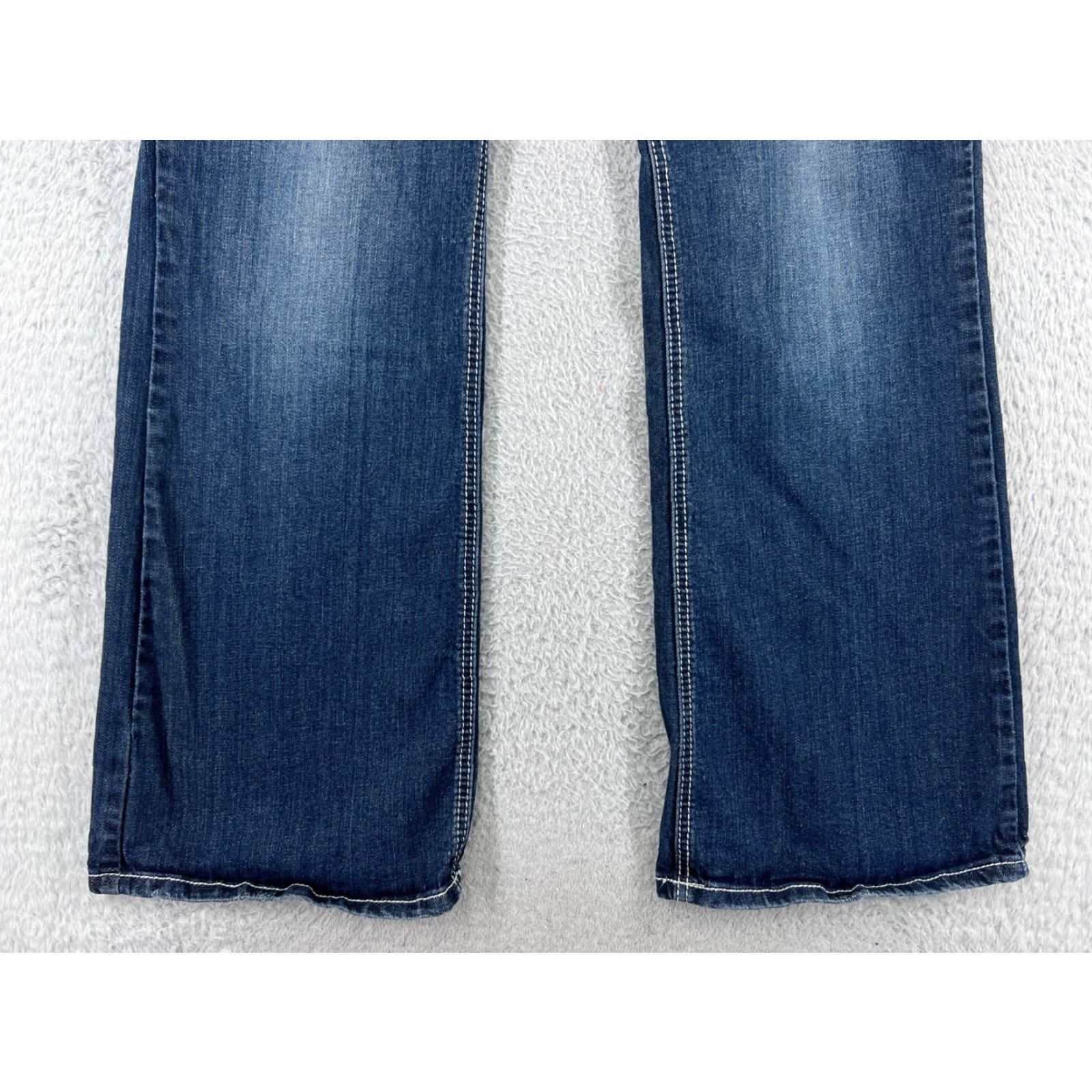 Vintage Maurices Jeans Womens 13 Blue Denim Bootcut Embroidered Cotton Blend Size 34" / US 12 / IT 48 - 5 Thumbnail