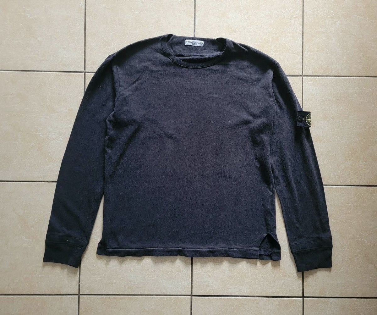 image of Stone Island Sweatshirt Ss 2008 in Black, Men's (Size Large)