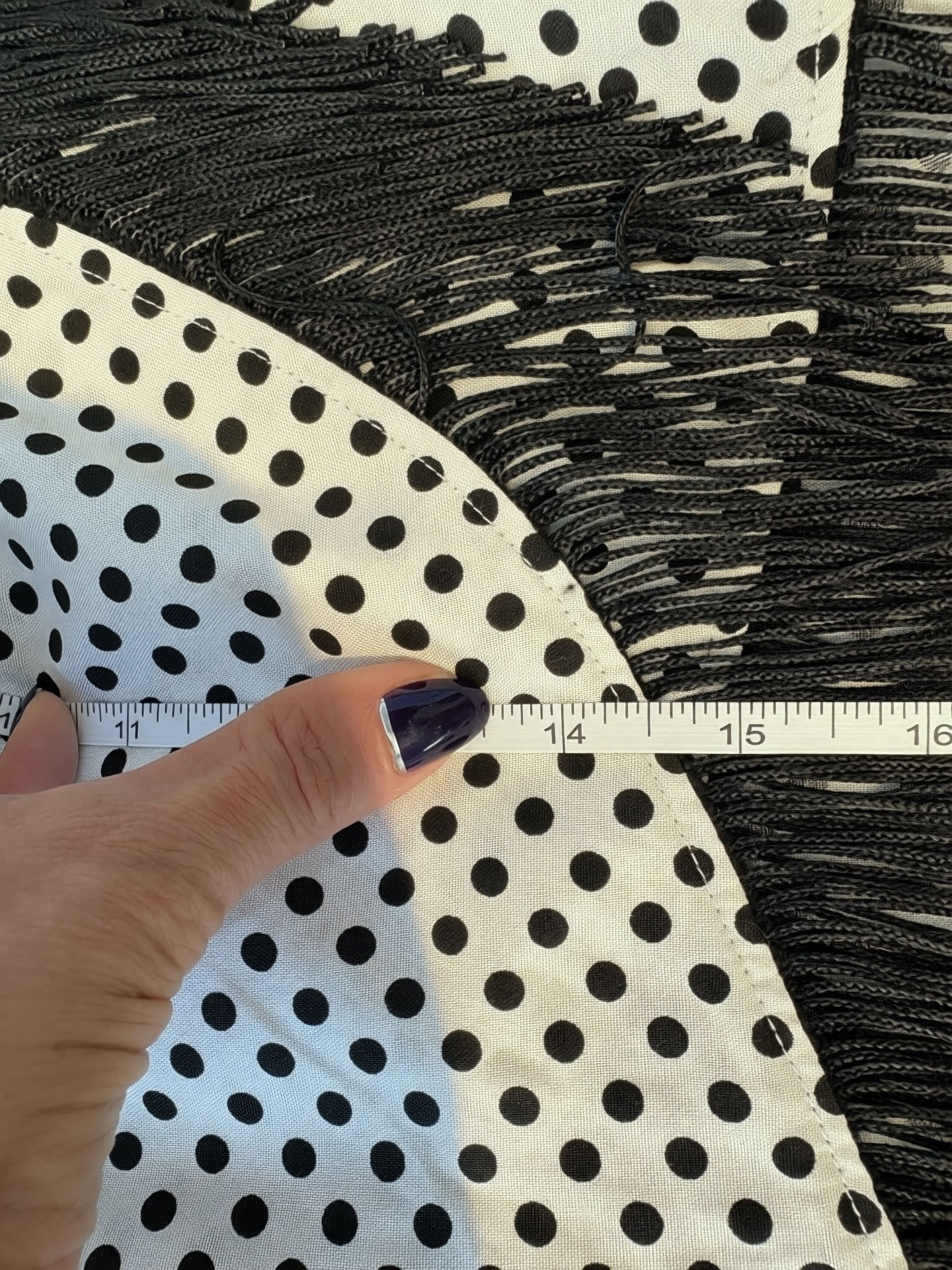 Other Polka Dot Fringe Wrap Skirt Asymmetrical Size M NWT Size 28" / US 6 / IT 42 - 6 Thumbnail
