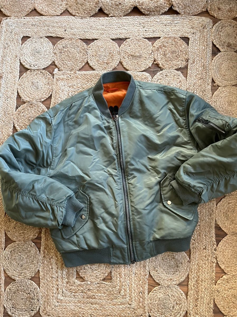 Japanese Brand × Vintage 90s alpha 🪖ma-1 bomber flight ma1 ideal cwu-45 flyers Size US XL / EU 56 / 4 - 2 Thumbnail