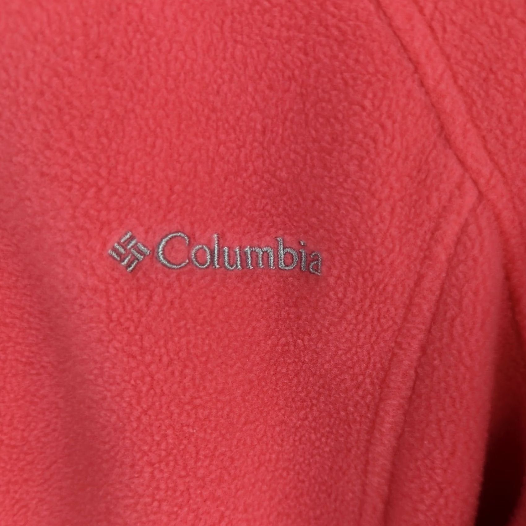 Vintage Columbia Sportswear Fleece Jacket Orange Salmon Womens Large Cold Weather Short Sleeve Long Sleeve Logo Zip Pockets Size L / US 10 / IT 46 - 2 Thumbnail
