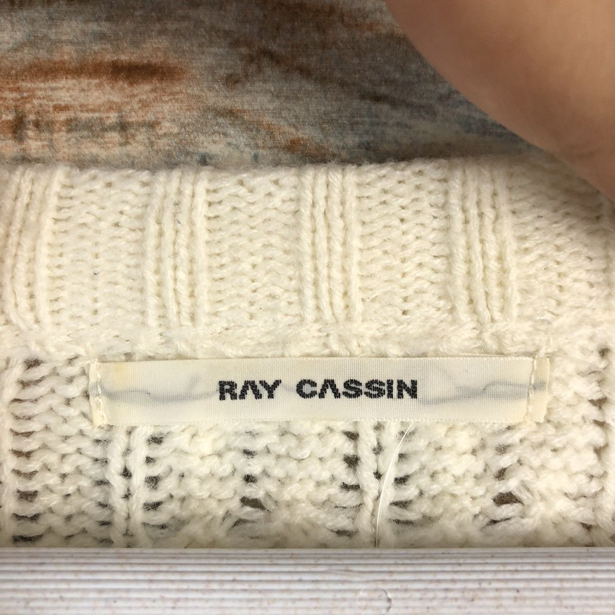 Homespun Knitwear × Japanese Brand Ray Cassim White cable Knitwear #A1553 Size S / US 4 / IT 40 - 9 Thumbnail