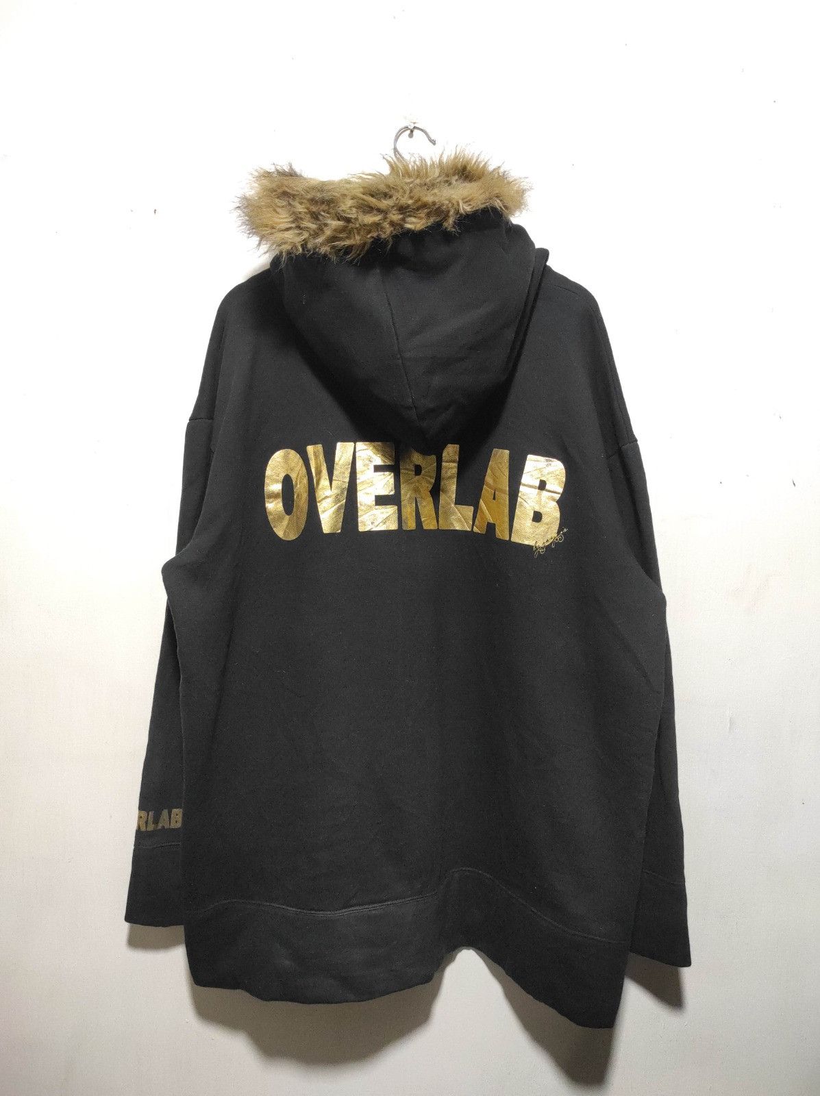 Japanese Brand Overlab skull double zip fur hoodie LGB style Size US XL / EU 56 / 4 - 14 Thumbnail