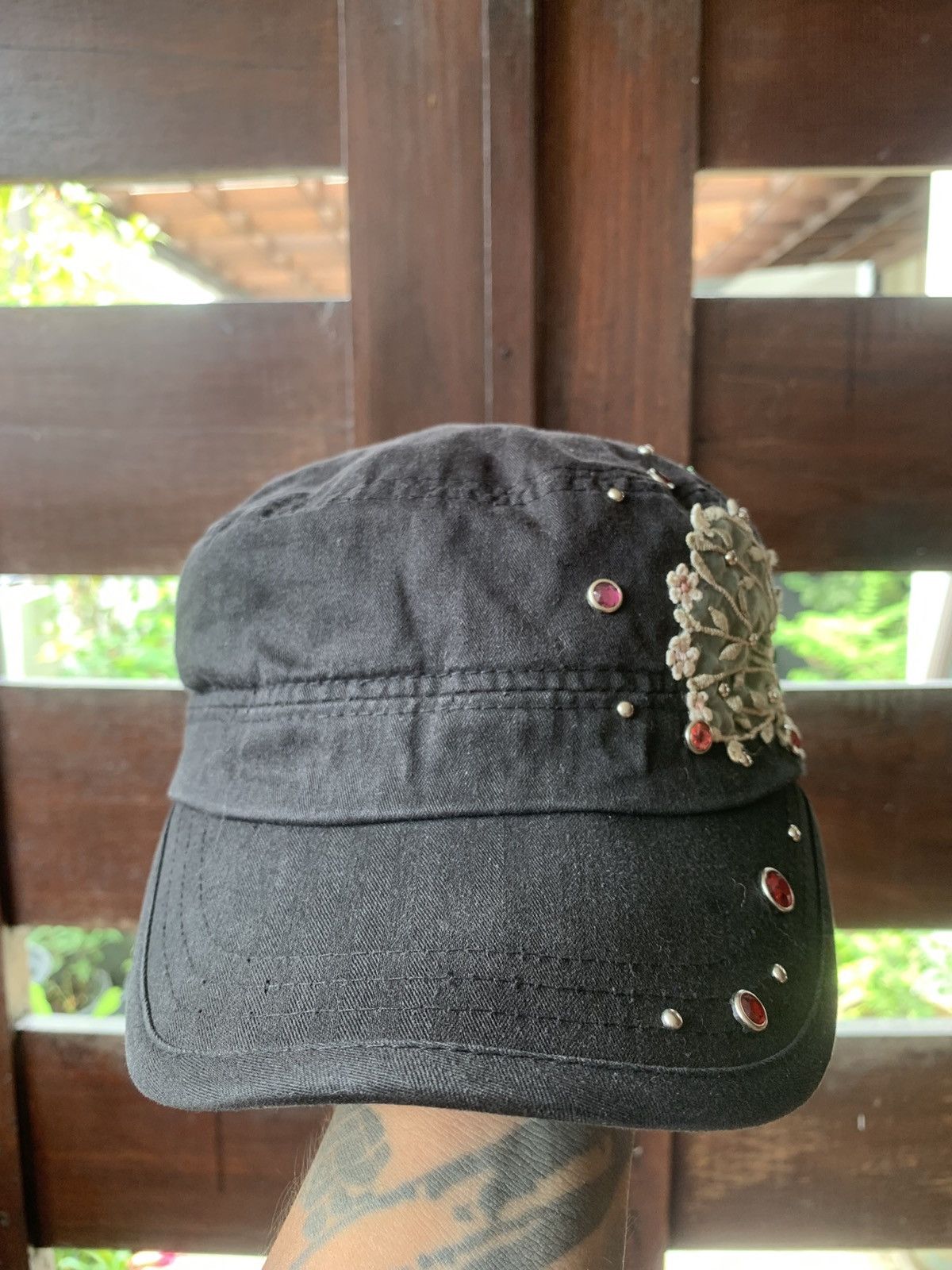 Beauty Beast Japanese Butterfly Studded Patrol Cap Size ONE SIZE - 1 Thumbnail